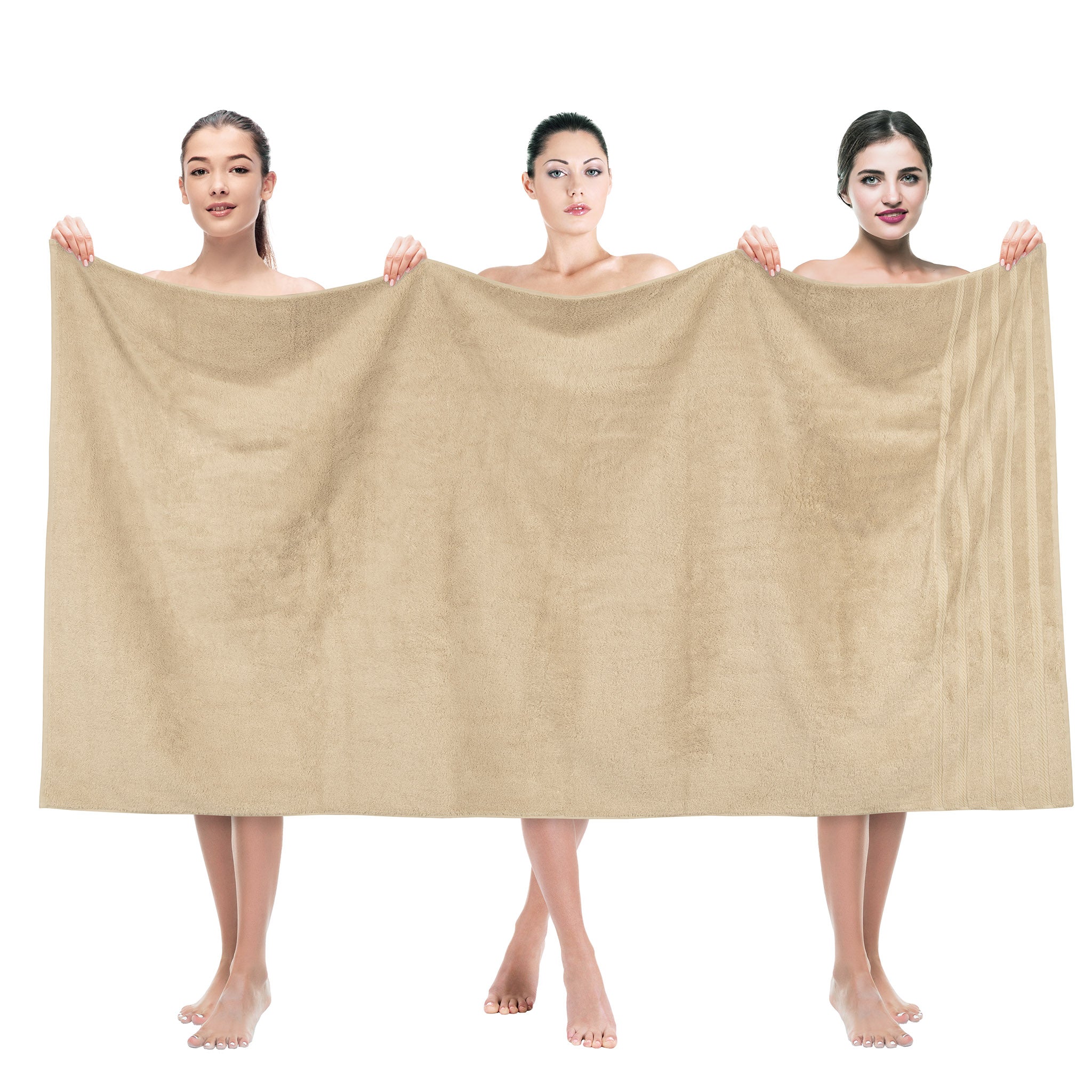 American-softlinen 35x70 Inch 100% Turkish Cotton Jumbo Bath Sheet sand-taupe-1