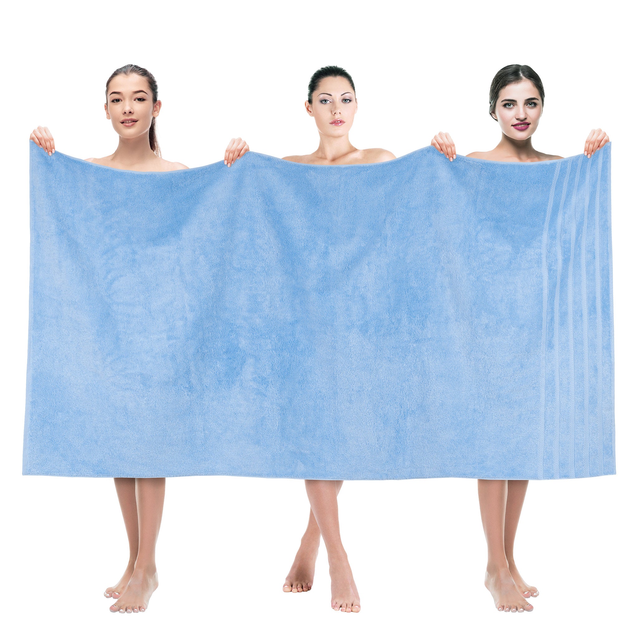 American-softlinen 35x70 Inch 100% Turkish Cotton Jumbo Bath Sheet sky-blue-1