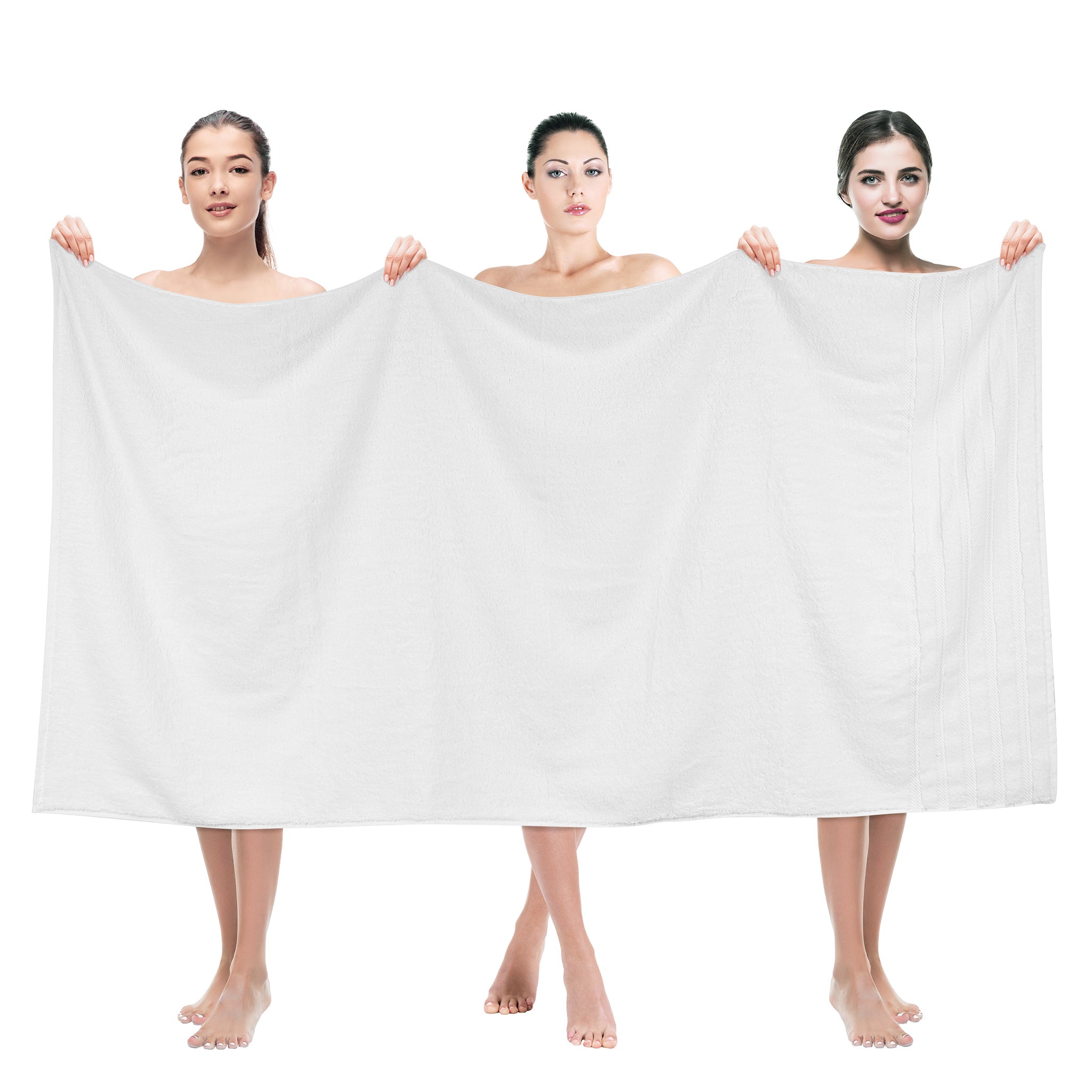American-softlinen 35x70 Inch 100% Turkish Cotton Jumbo Bath Sheet white-1