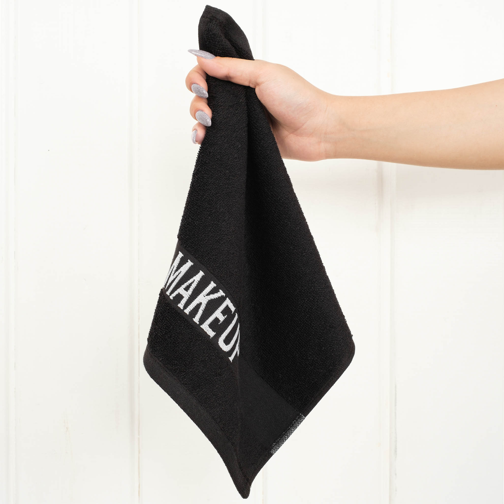 American-softlinen 100% Cotton Makeup Towels 100 Set Case Pack -black-4