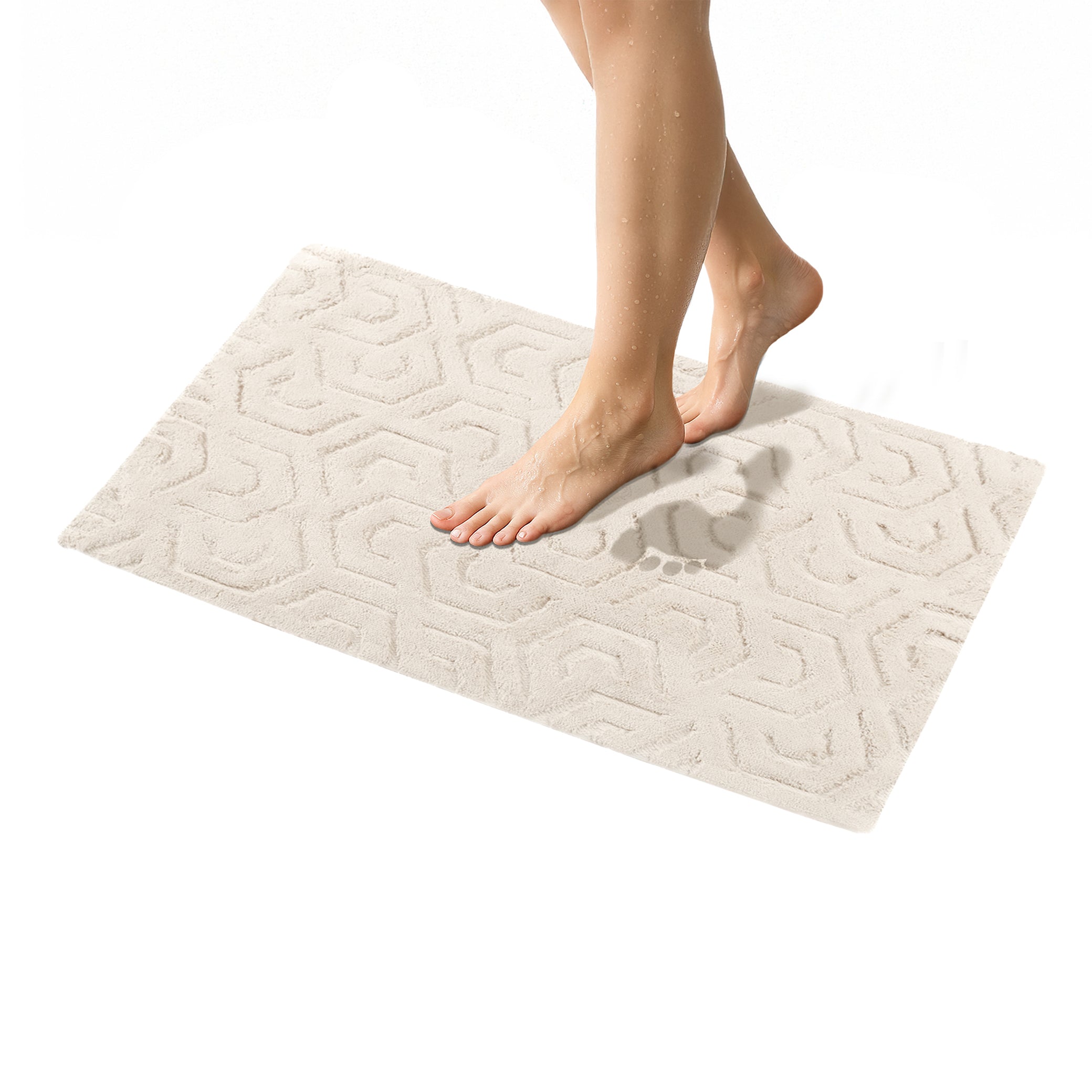 American-softlinen Meja Bath Rug – 21x34" Decorative Premium Cotton Rug - Bath Mats for Bathroom