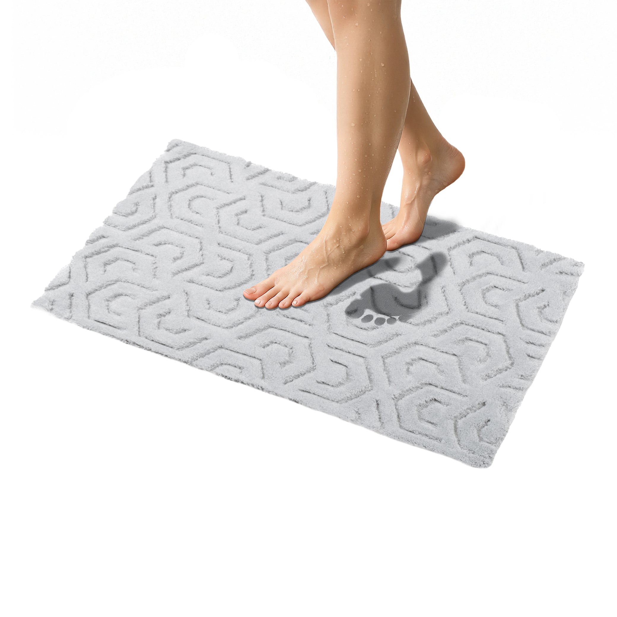 American-softlinen Meja Bath Rug – 21x34" Decorative Premium Cotton Rug - Bath Mats for Bathroom