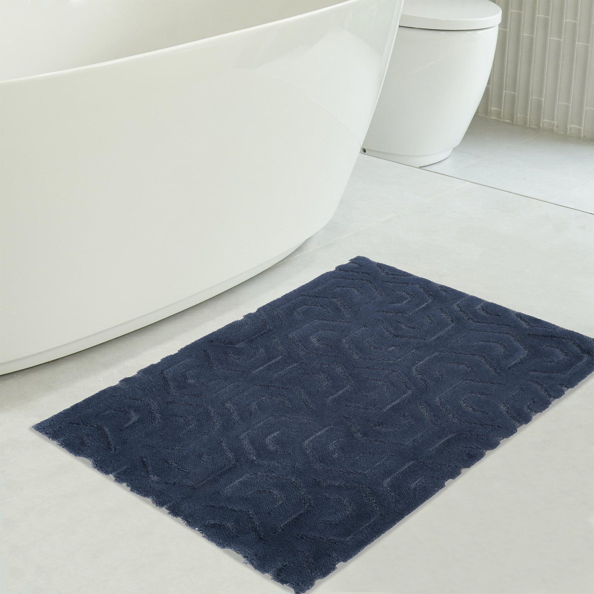 American-softlinen Meja Bath Rug – 21x34" Decorative Premium Cotton Rug - Bath Mats for Bathroom