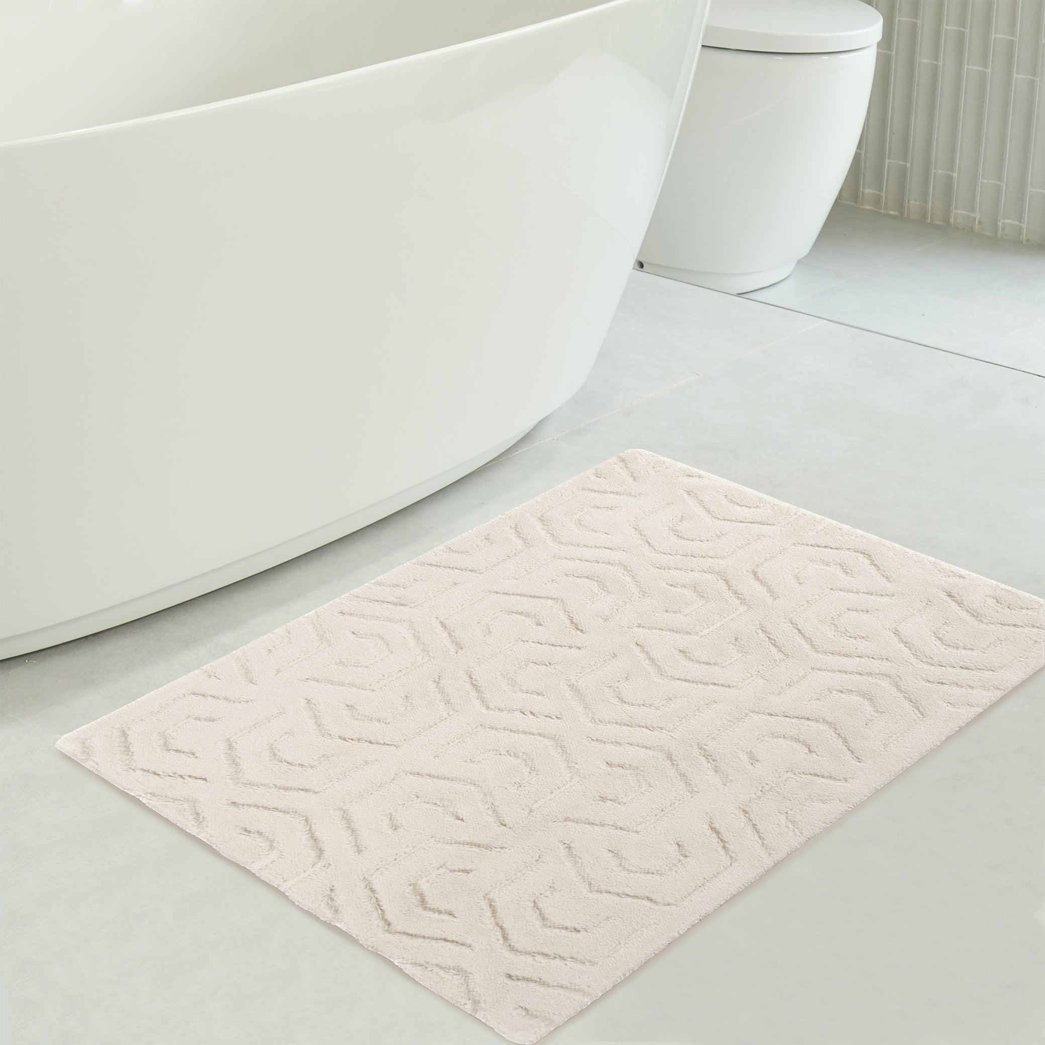 American-softlinen Meja Bath Rug – 21x34" Decorative Premium Cotton Rug - Bath Mats for Bathroom