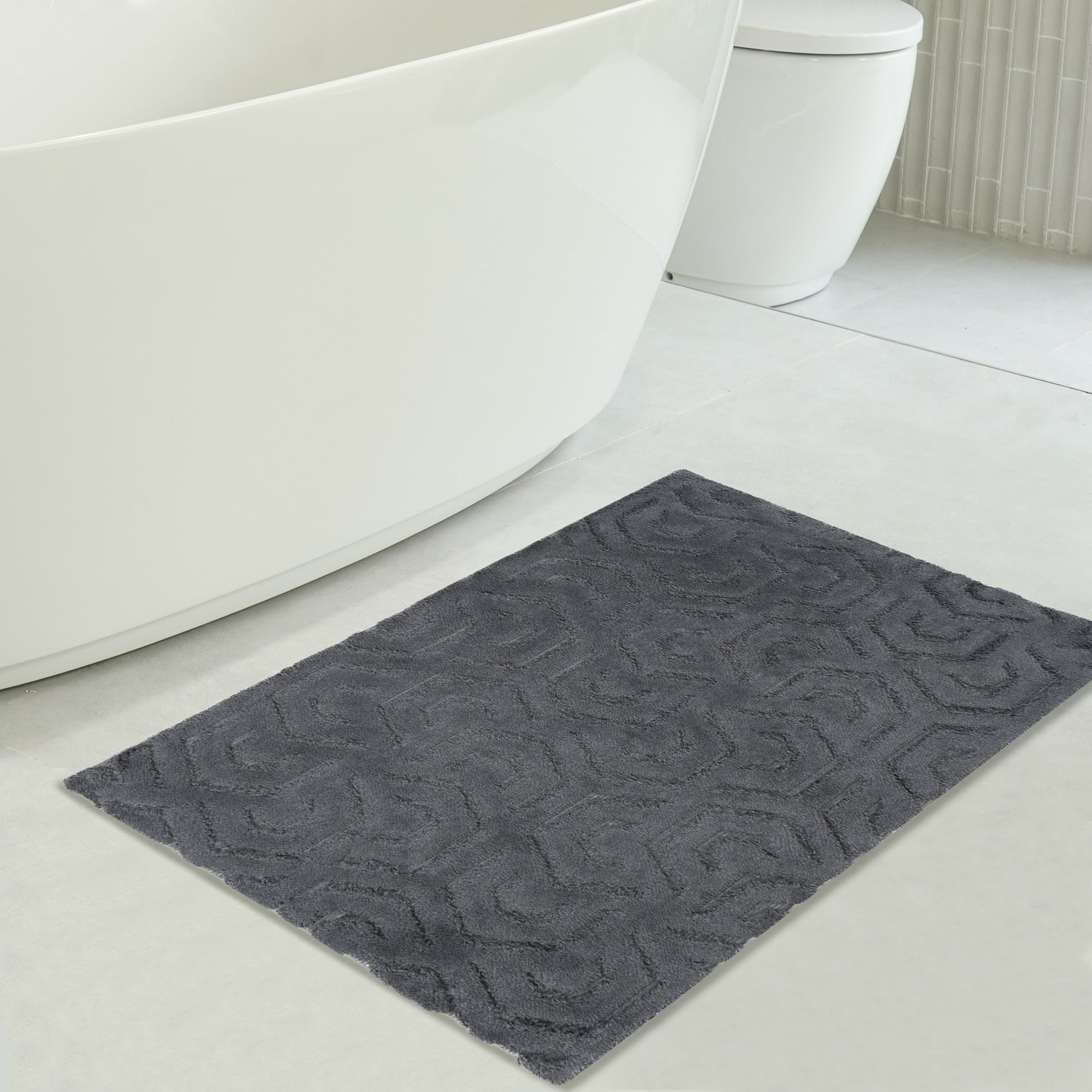 American-softlinen Meja Bath Rug – 21x34" Decorative Premium Cotton Rug - Bath Mats for Bathroom