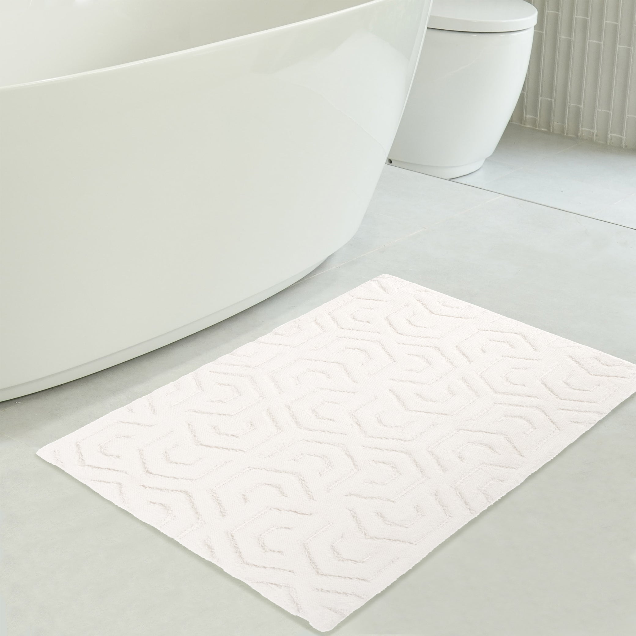 American-softlinen Meja Bath Rug – 21x34" Decorative Premium Cotton Rug - Bath Mats for Bathroom
