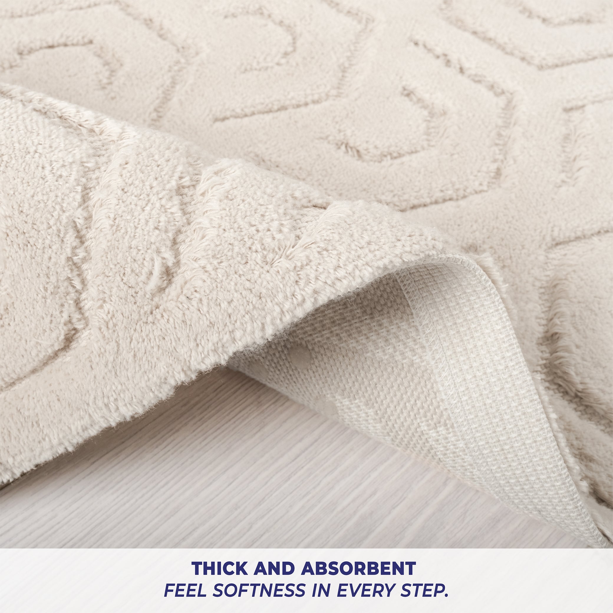American-softlinen Meja Bath Rug – 21x34" Decorative Premium Cotton Rug - Bath Mats for Bathroom