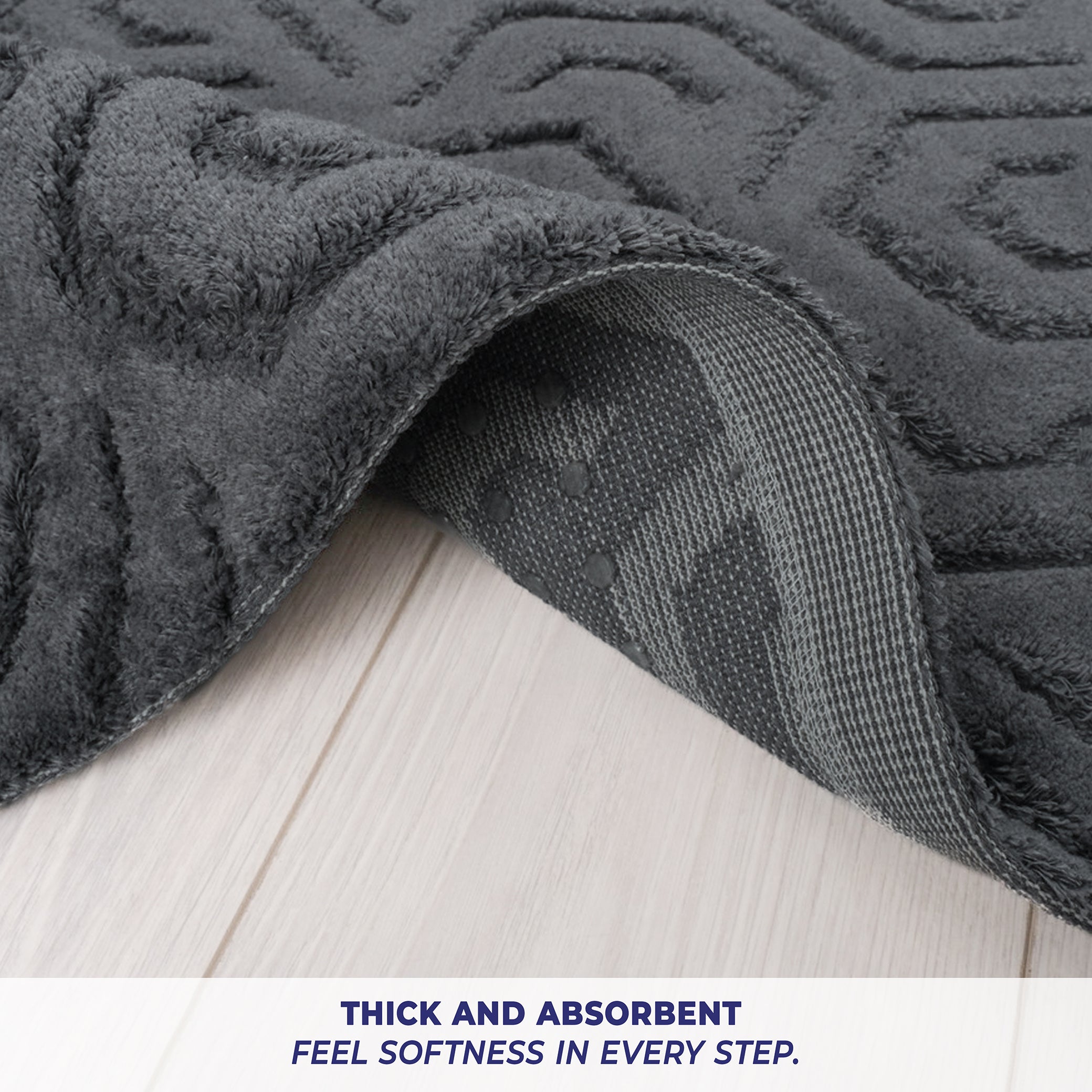 American-softlinen Meja Bath Rug – 21x34" Decorative Premium Cotton Rug - Bath Mats for Bathroom