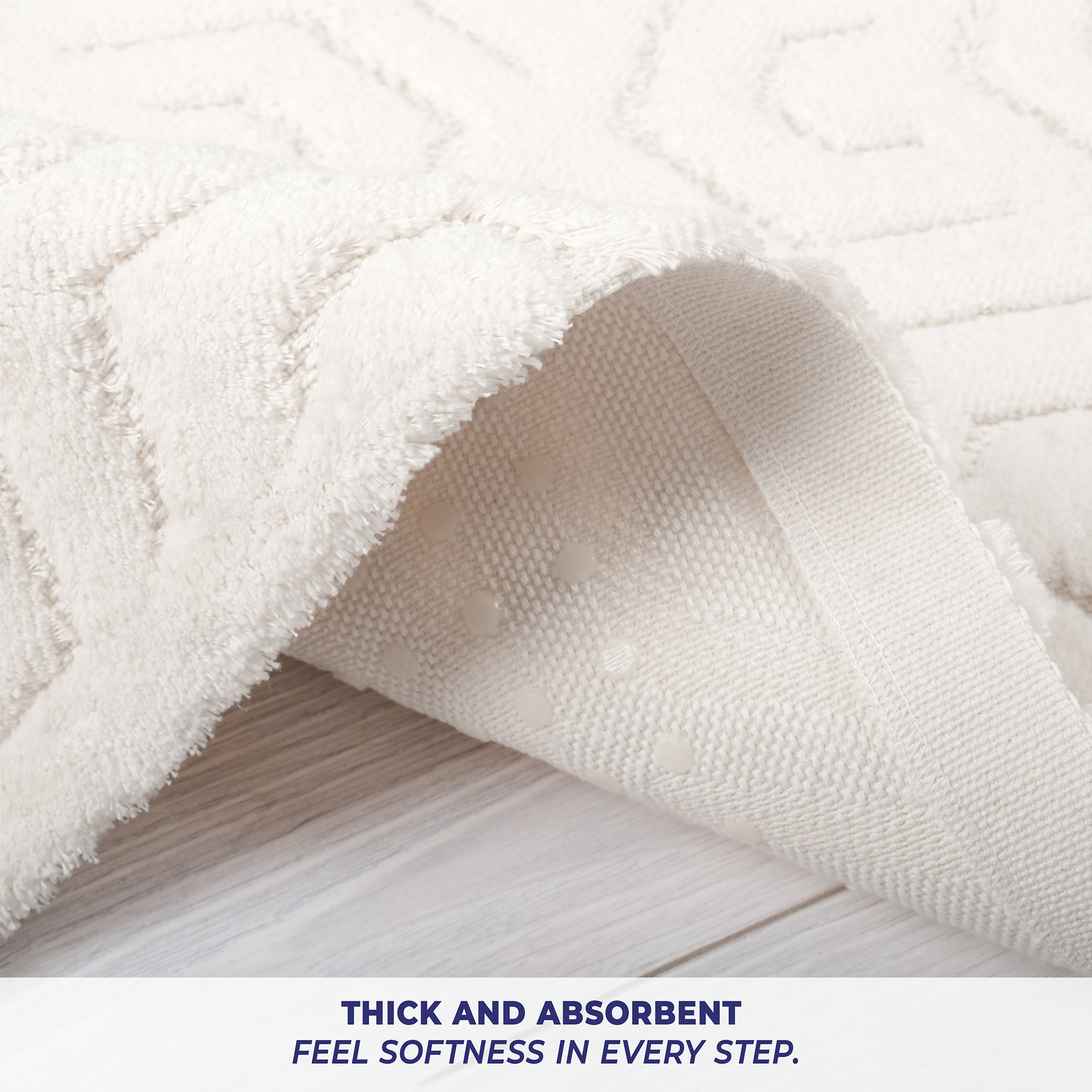 American-softlinen Meja Bath Rug – 21x34" Decorative Premium Cotton Rug - Bath Mats for Bathroom