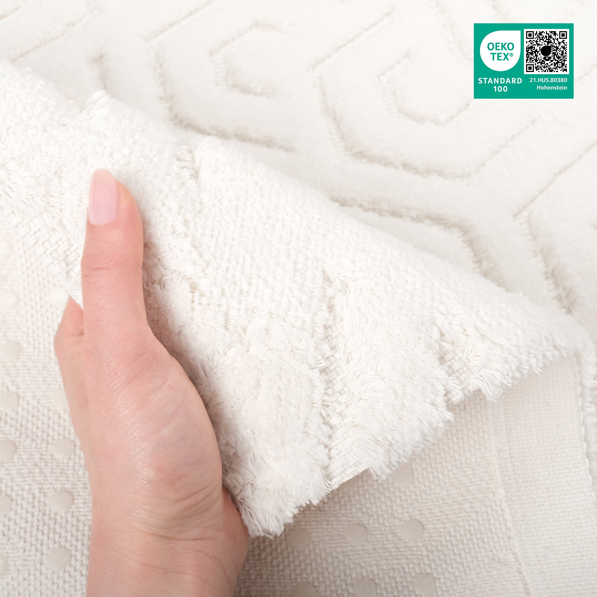 American-softlinen Meja Bath Rug – 21x34" Decorative Premium Cotton Rug - Bath Mats for Bathroom
