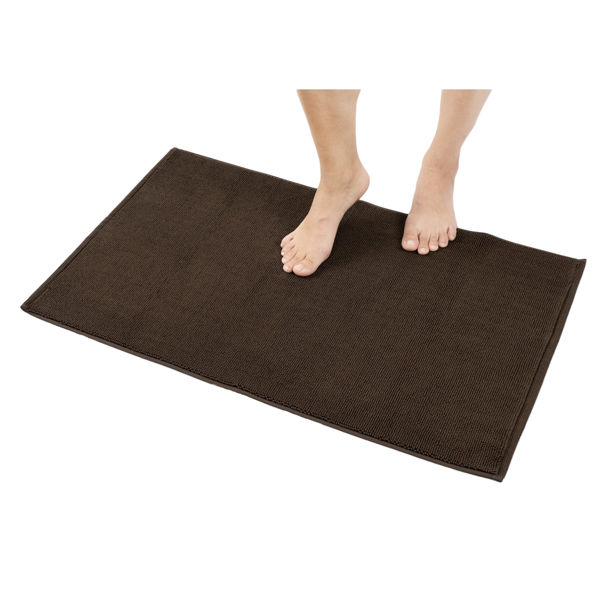 American-softlinen Non-slip 20x34 100% Cotton Bath Rug Wholesale chocolate-brown-1