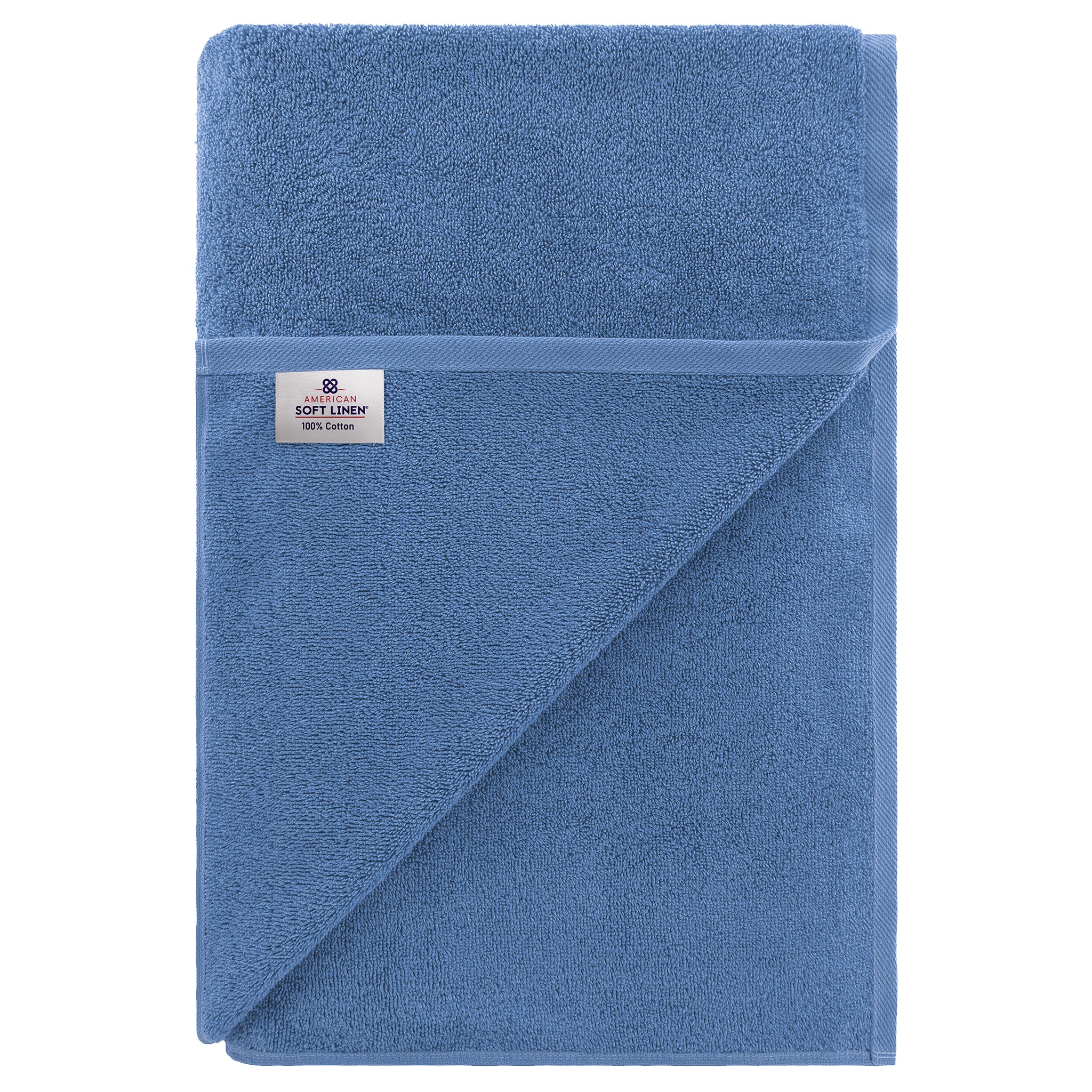 American-softlinen 100% Ring Spun Cotton 40x80 Inches Oversized Bath Sheets electric-blue-6