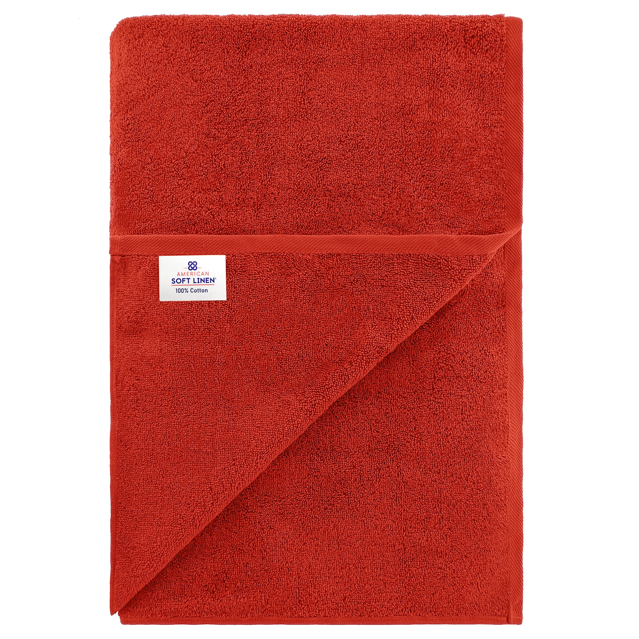 American-softlinen 100% Ring Spun Cotton 40x80 Inches Oversized Bath Sheets red-6