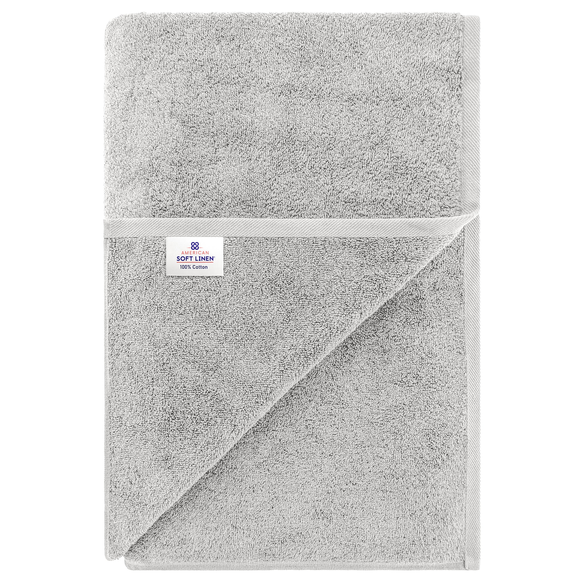 American-softlinen 100% Ring Spun Cotton 40x80 Inches Oversized Bath Sheets silver-gray-6