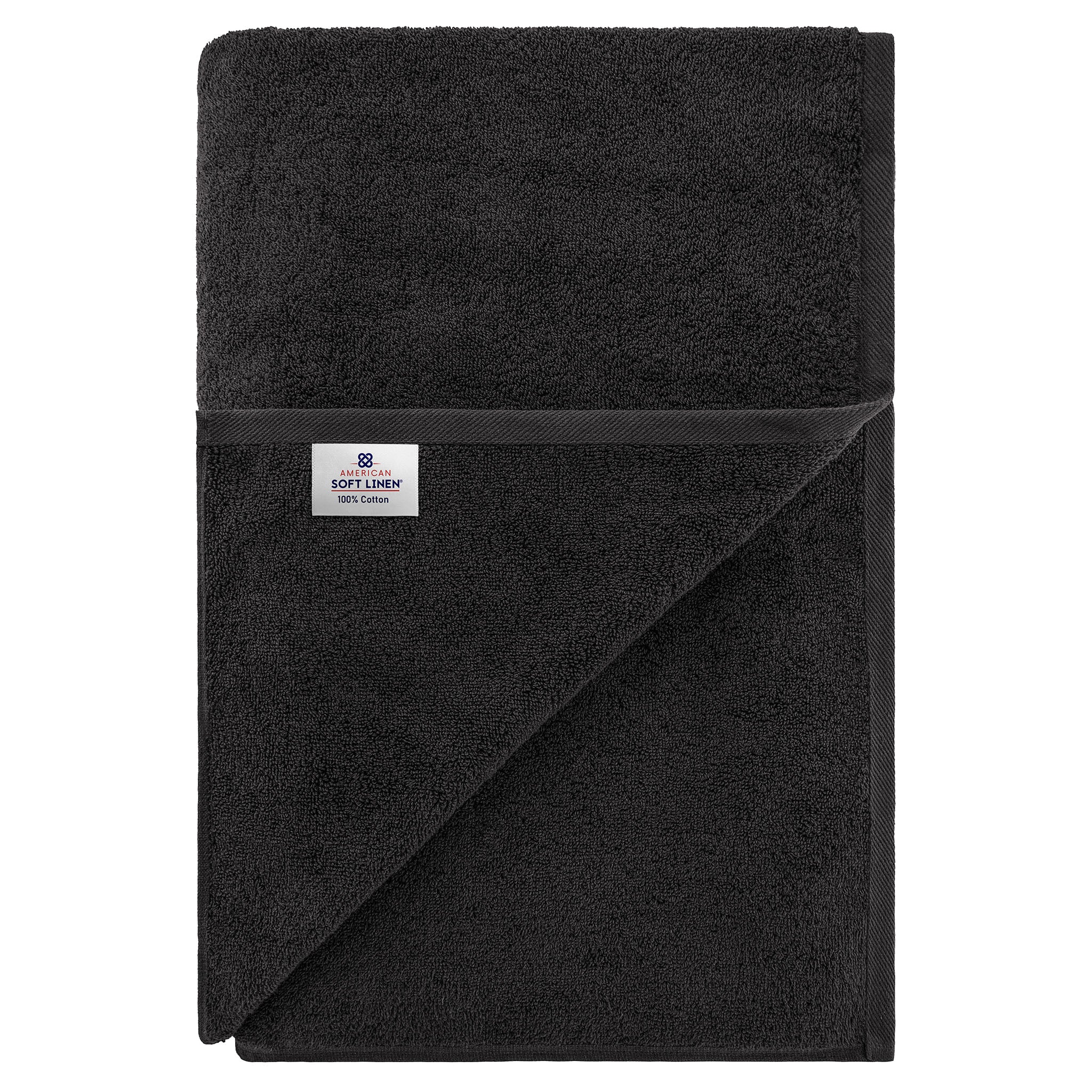 American-softlinen 100% Ring Spun Cotton 40x80 Inches Oversized Bath Sheets black-7