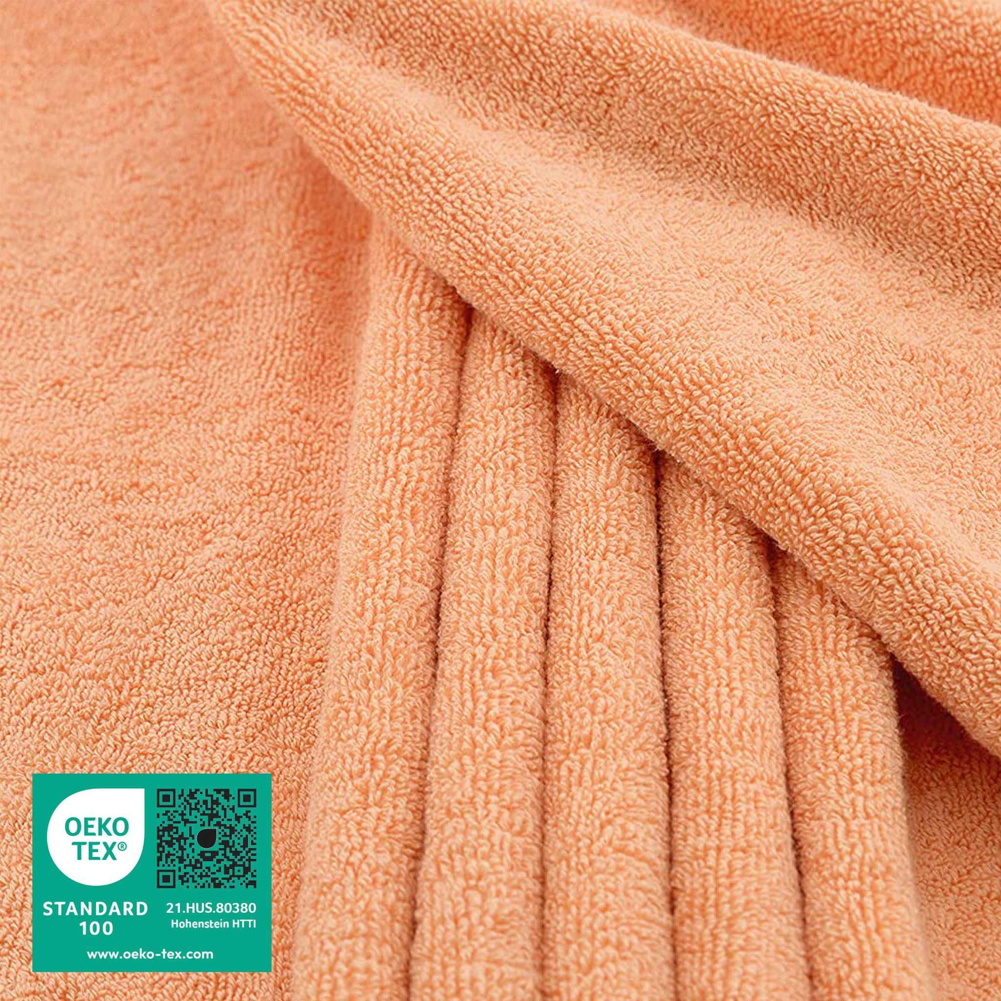 American-softlinen 100% Ring Spun Cotton 40x80 Inches Oversized Bath Sheets malibu-peach-2
