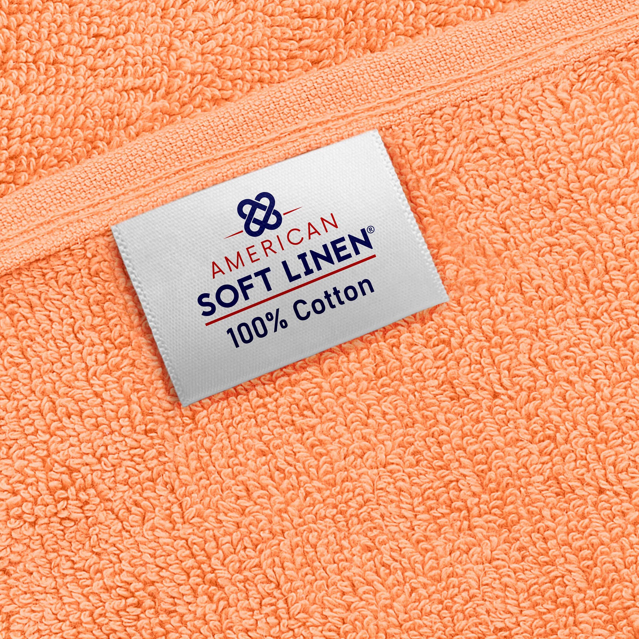 American-softlinen 100% Ring Spun Cotton 40x80 Inches Oversized Bath Sheets malibu-peach-6