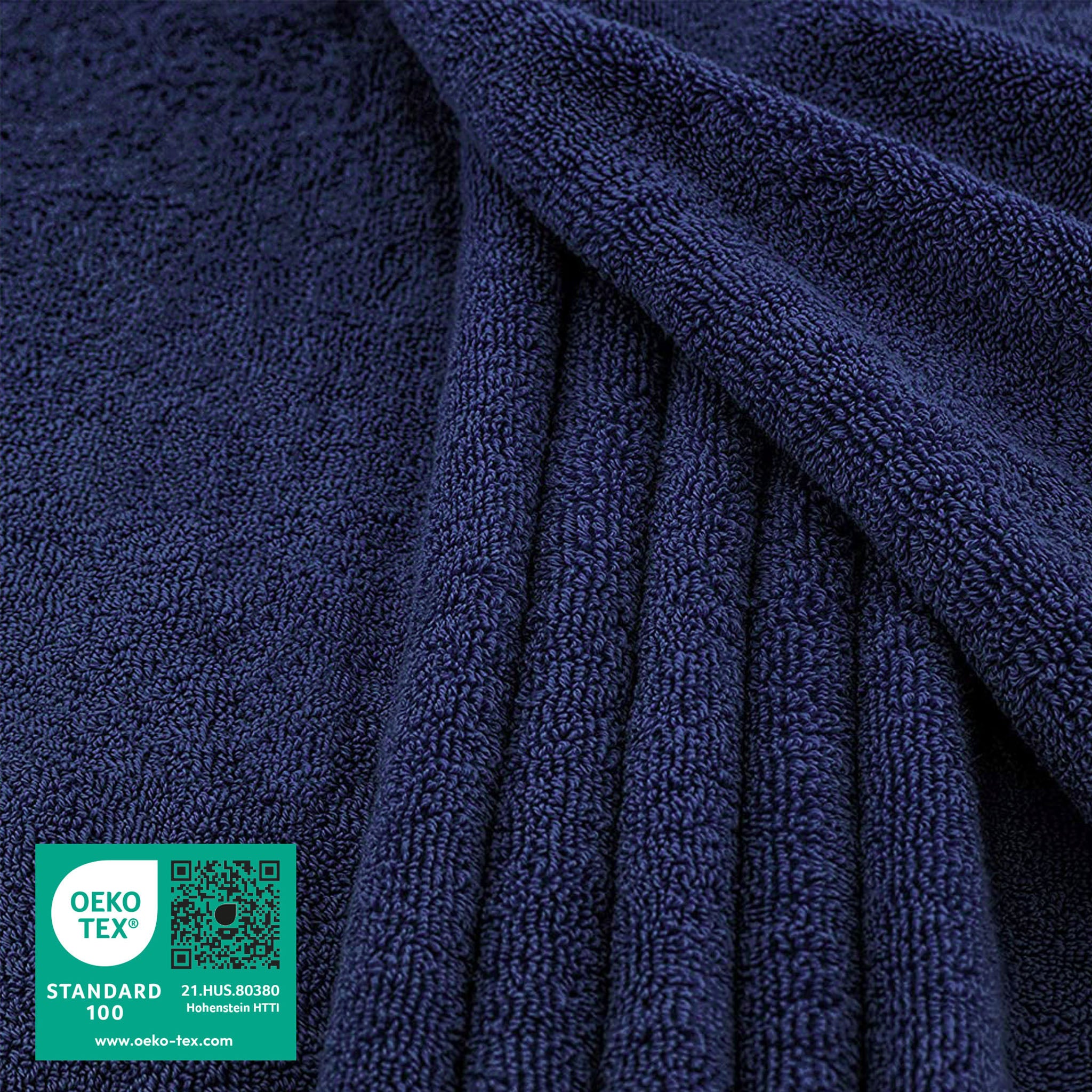 American-softlinen 100% Ring Spun Cotton 40x80 Inches Oversized Bath Sheets navy-blue-2