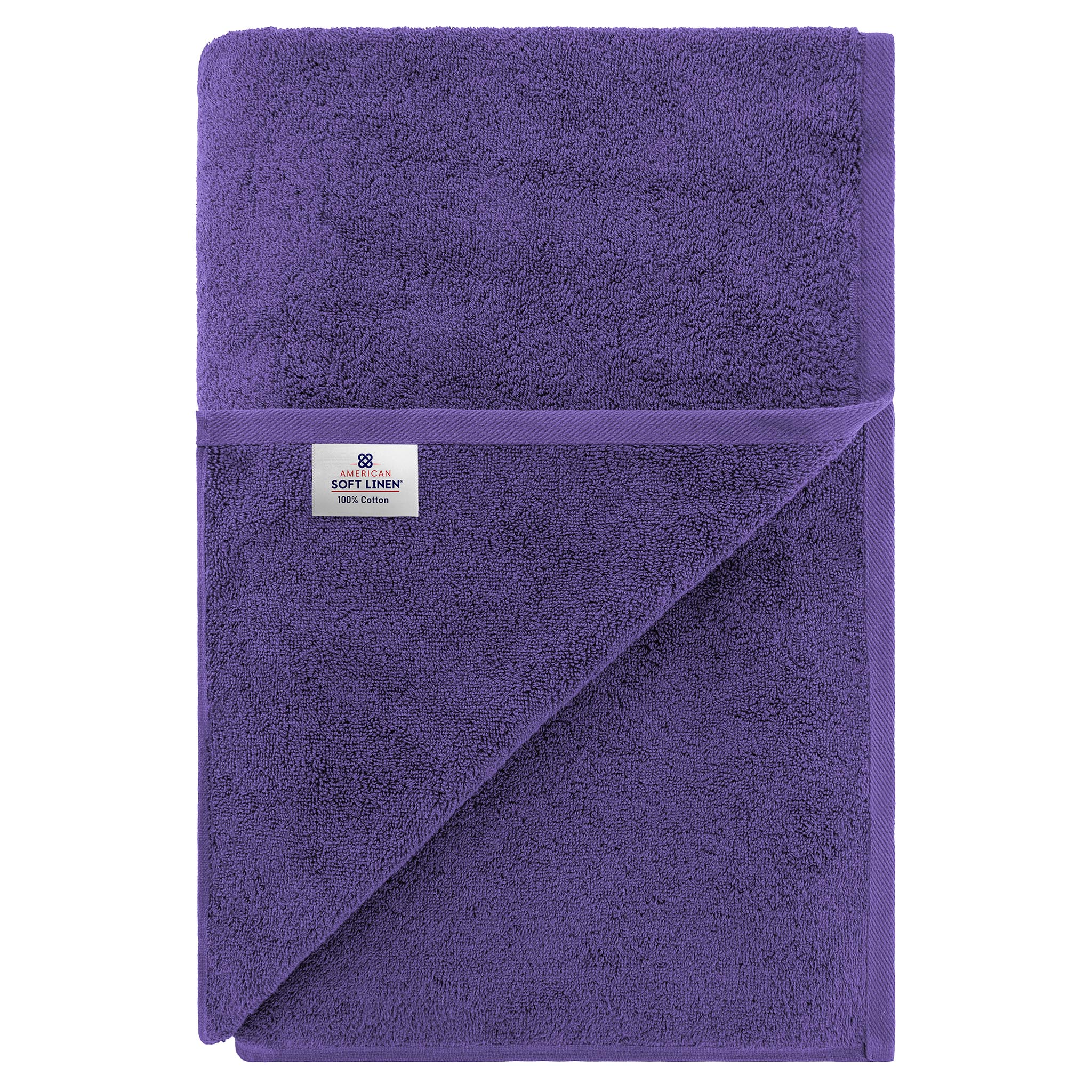 American-softlinen 100% Ring Spun Cotton 40x80 Inches Oversized Bath Sheets purple-7