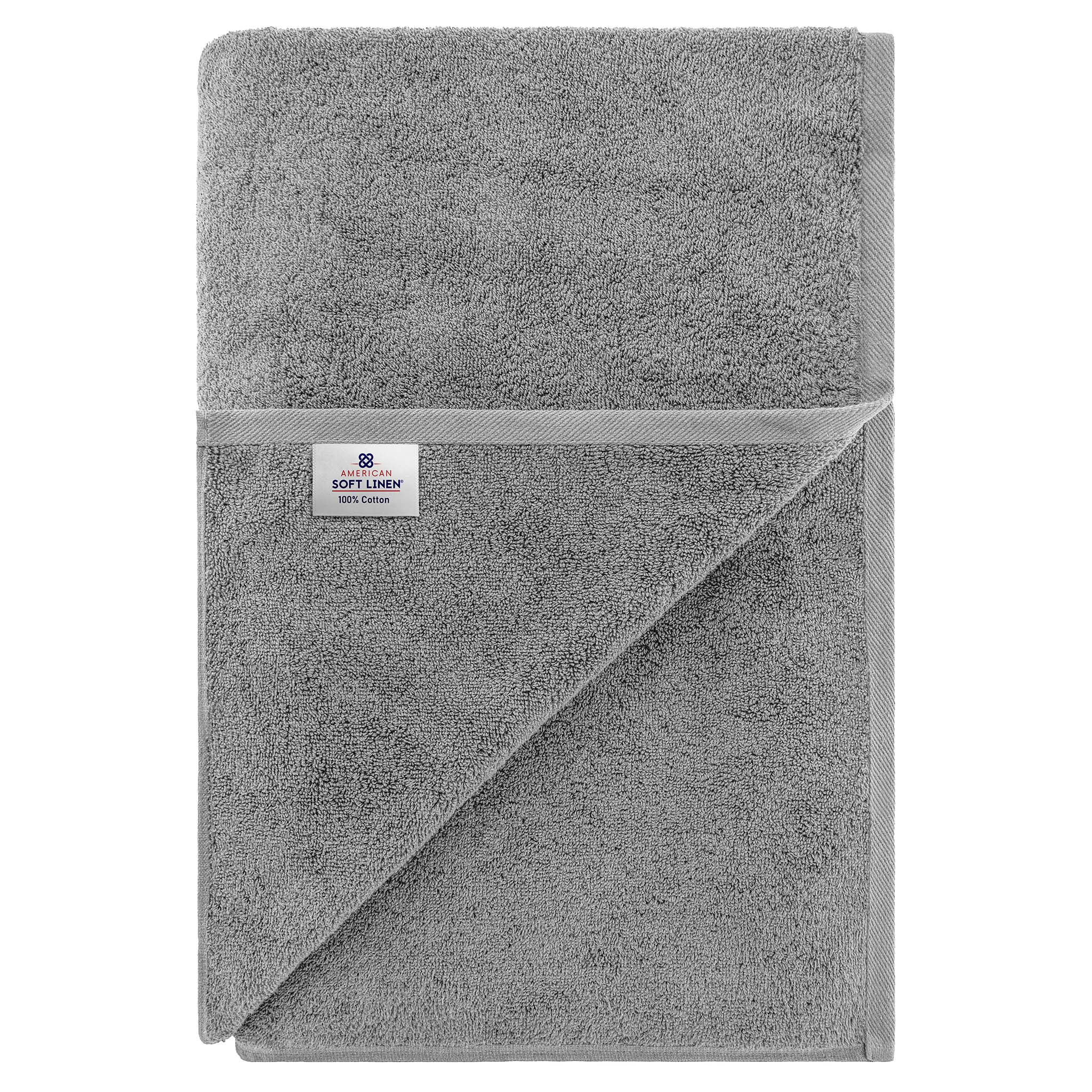American-softlinen 100% Ring Spun Cotton 40x80 Inches Oversized Bath Sheets rockridge-gray-7