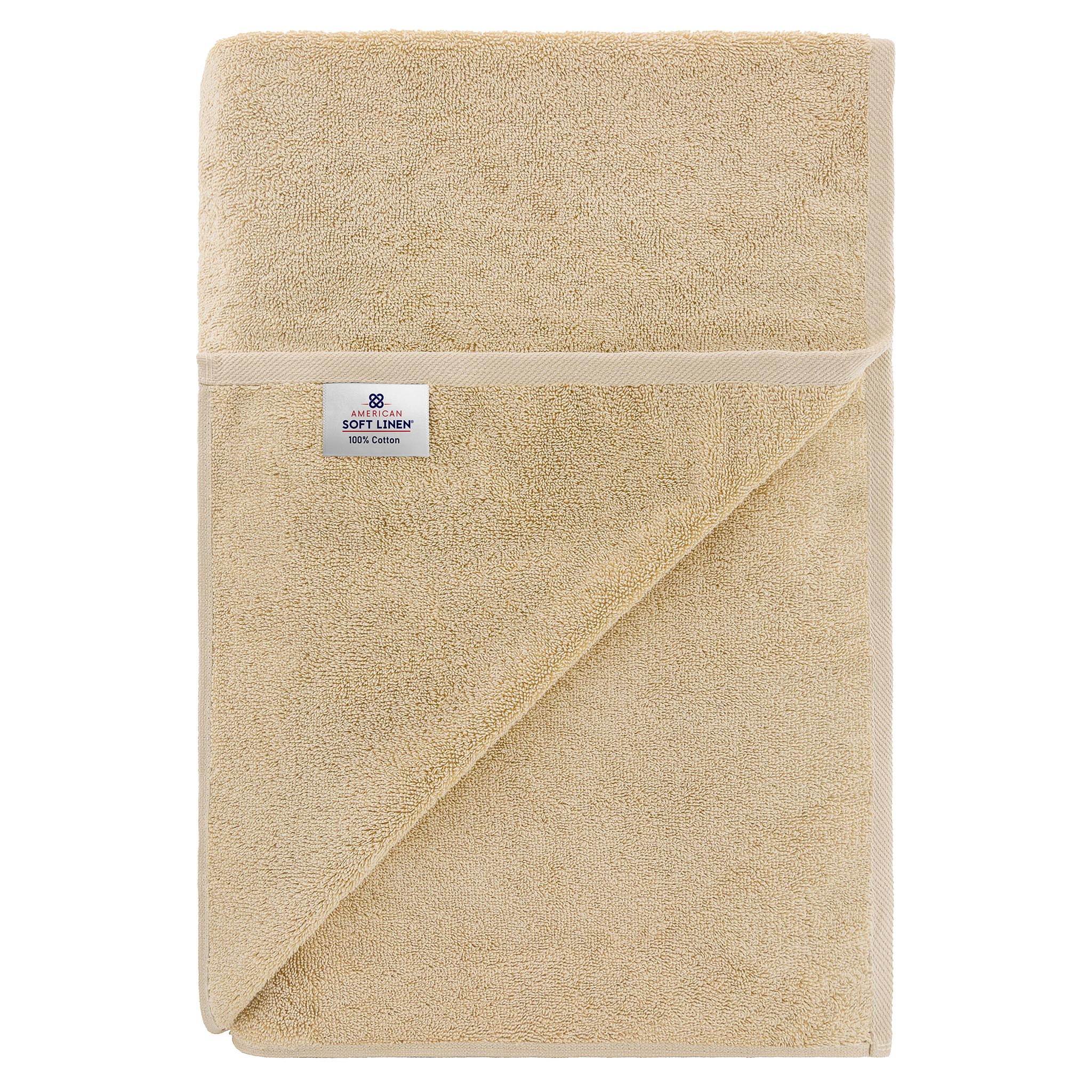 American-softlinen 100% Ring Spun Cotton 40x80 Inches Oversized Bath Sheets sand-taupe-7