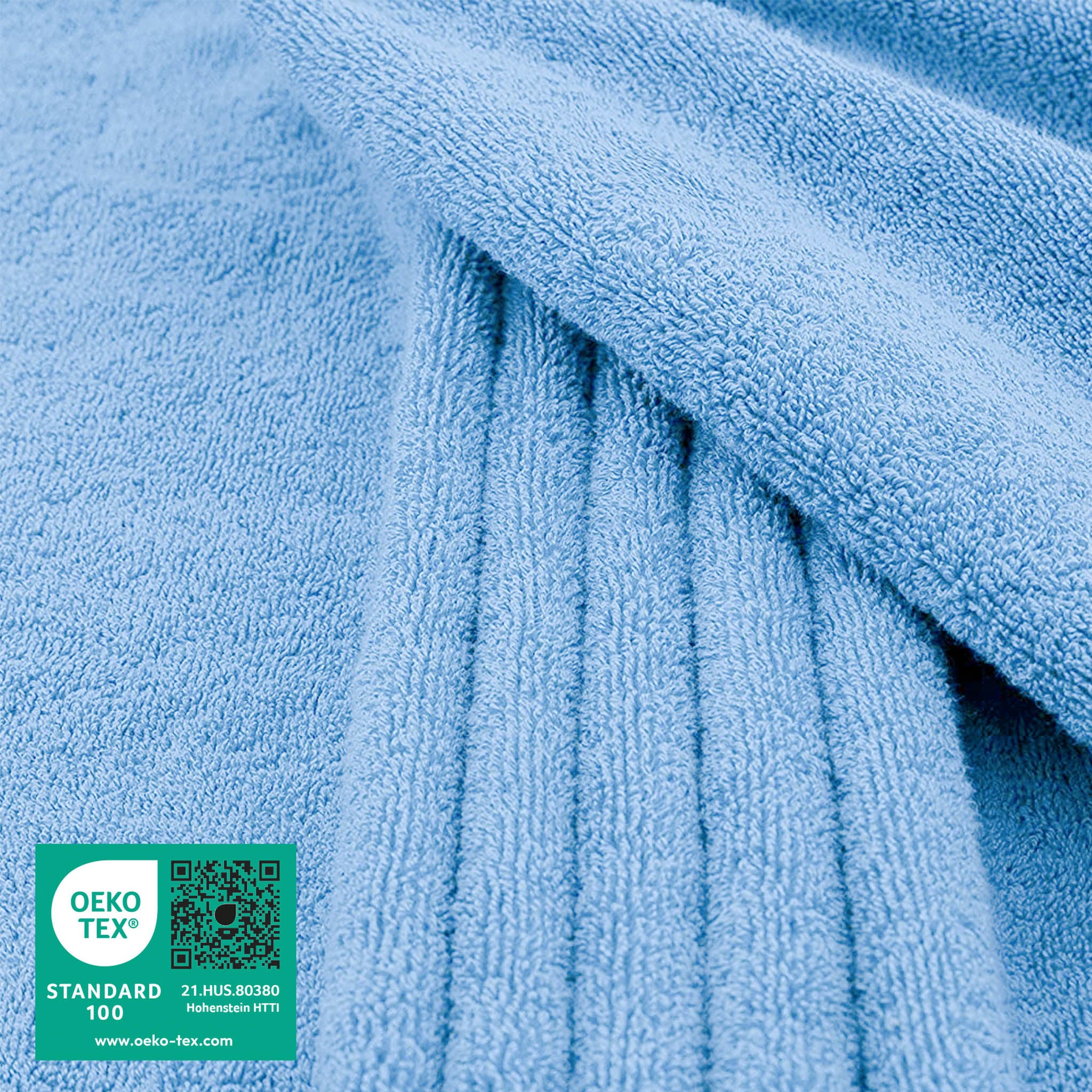 American-softlinen 100% Ring Spun Cotton 40x80 Inches Oversized Bath Sheets sky-blue-2