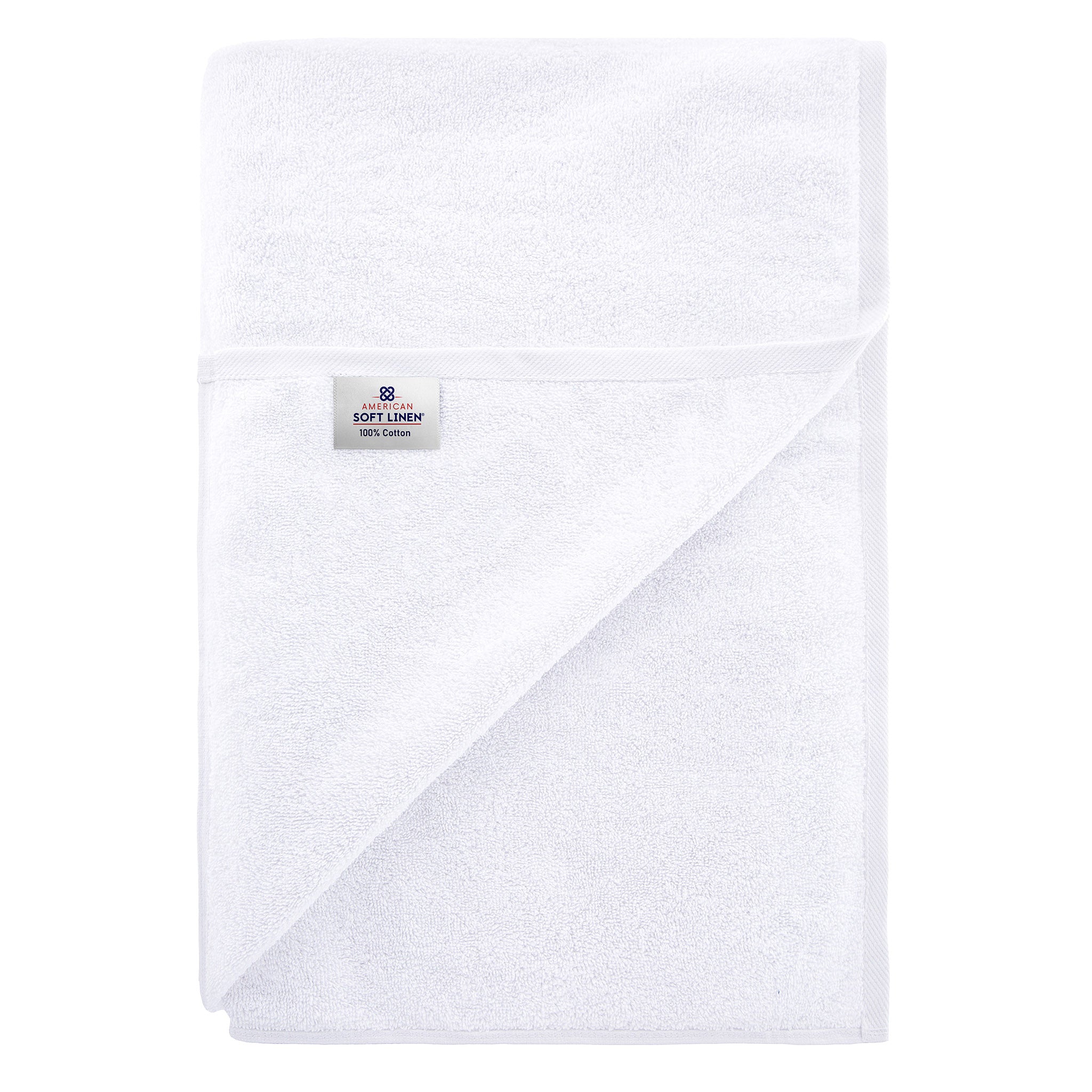 American-softlinen 100% Ring Spun Cotton 40x80 Inches Oversized Bath Sheets white-7