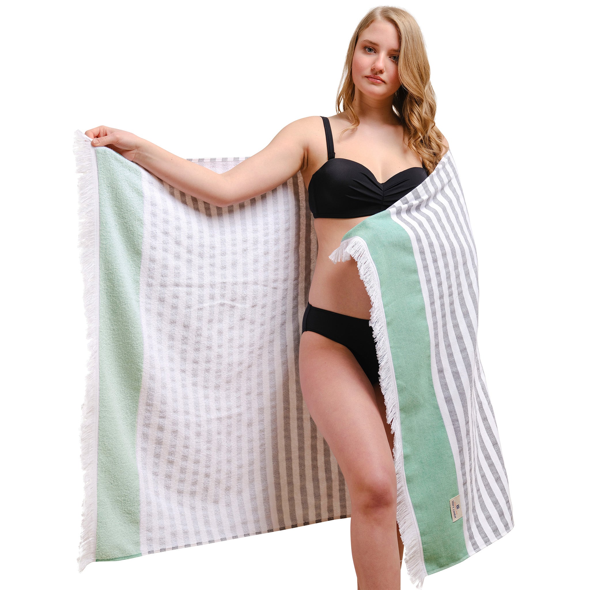 4 Packed Terry Peshtemal and Beach Towel, Mediterranean Collection, 35" x 60" - 11 Set Case Pack -mixed-color-2