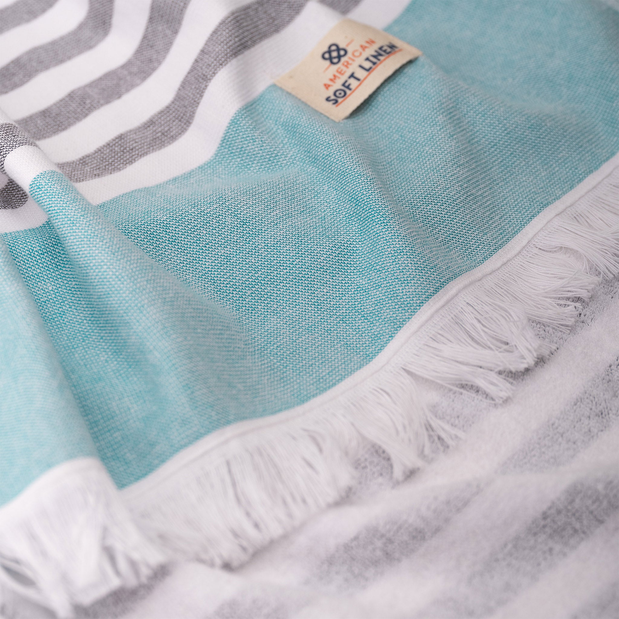 American-softlinen 100% Turkish Cotton Peshtemal 44 set case pack -sky-blue-6
