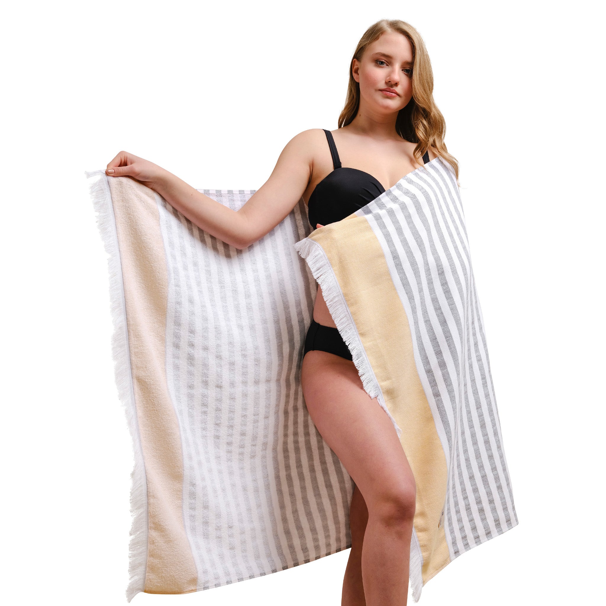 American-softlinen 100% Turkish Cotton Peshtemal -yellow-1