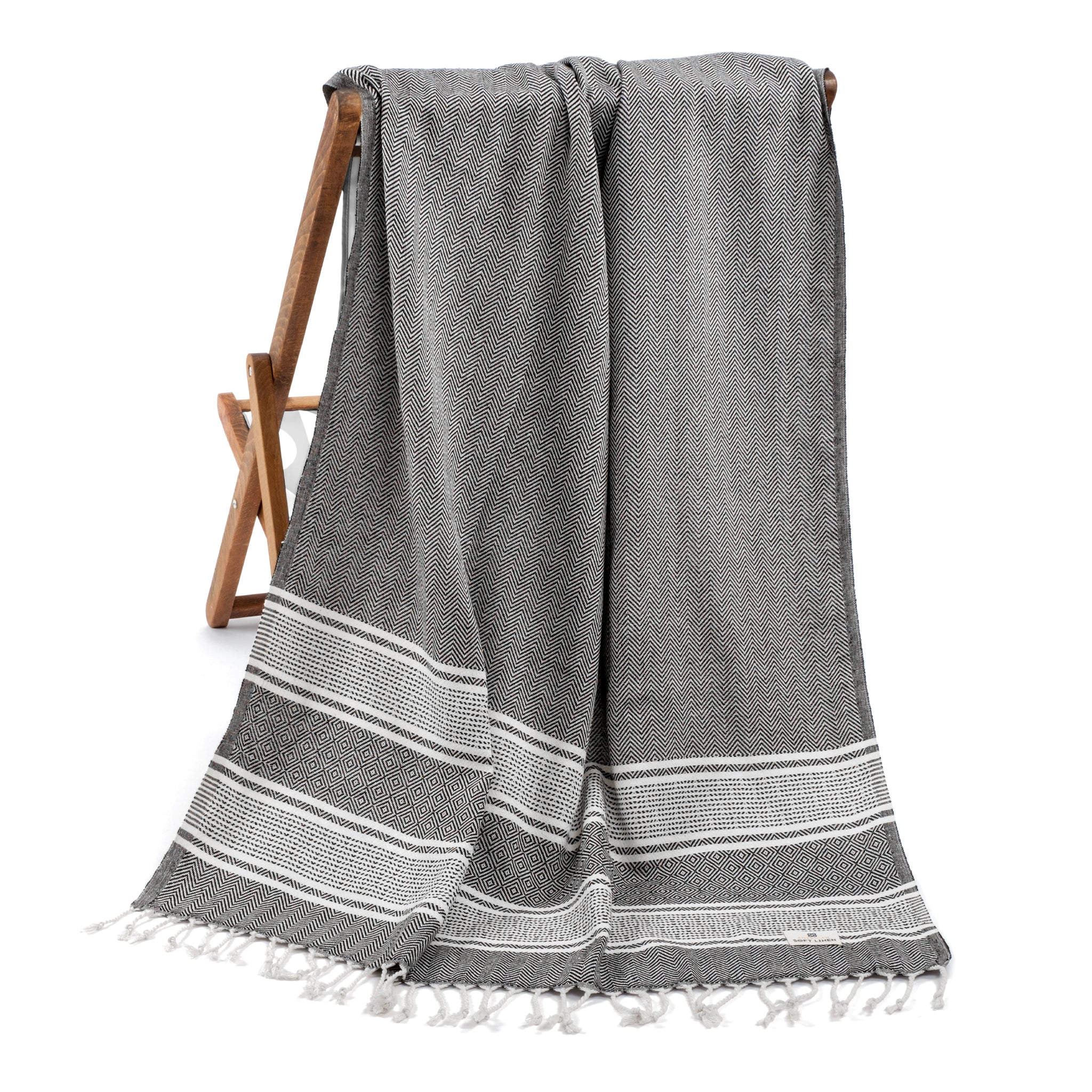 American-softlinen Turkish Peshtemal Beach Towels, Cotton 4 Pack, 40" x 70" Size, Swim Towels for Beach and Pool Towels