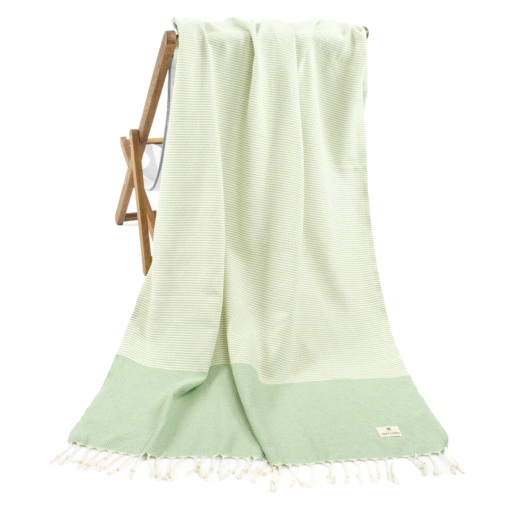 American-softlinen Turkish Peshtemal Beach Towels, Cotton 4 Pack, 40" x 70" Size, Swim Towels for Beach and Pool Towels