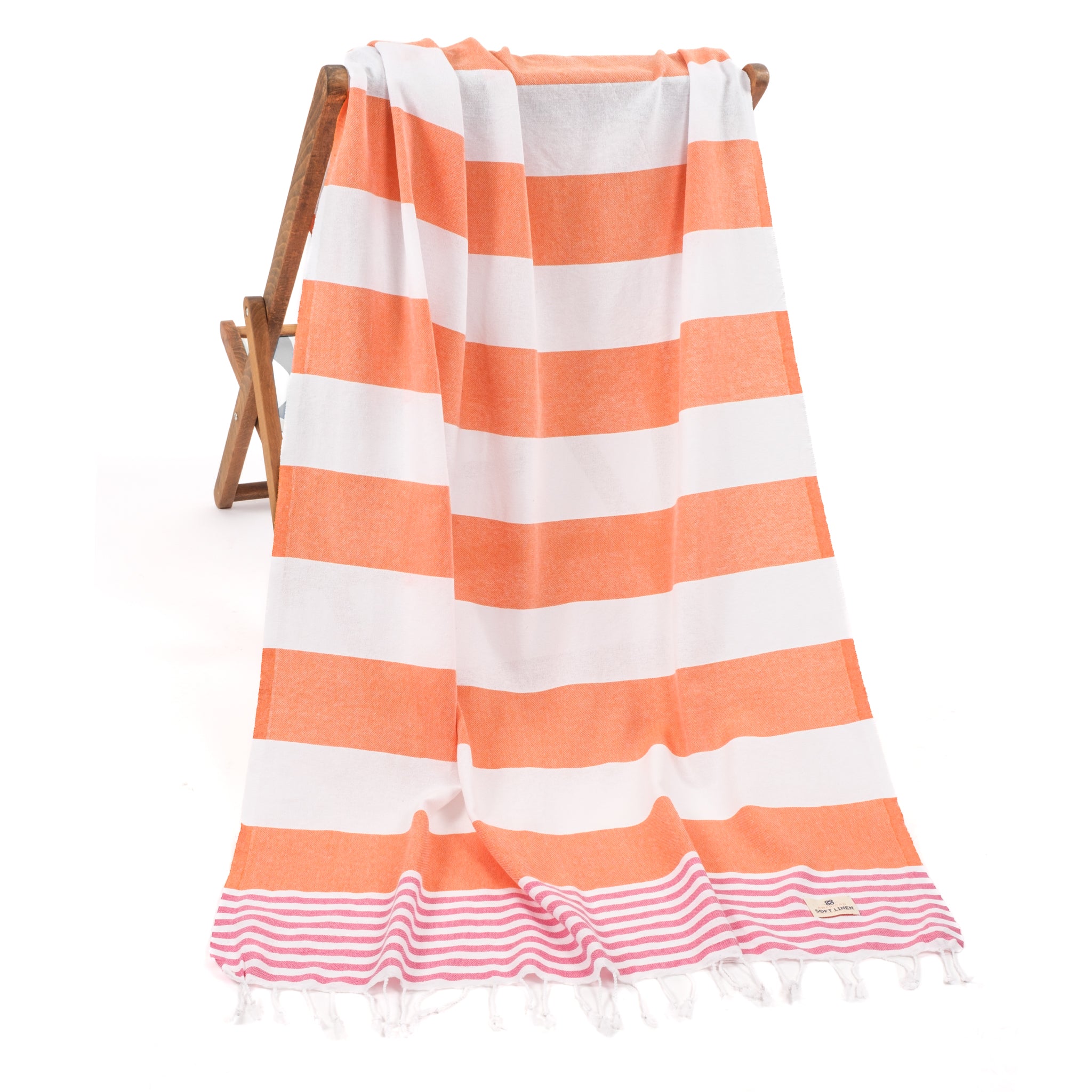 American-softlinen Turkish Peshtemal Beach Towels, Cotton 4 Pack, 40" x 70" Size, Swim Towels for Beach and Pool Towels