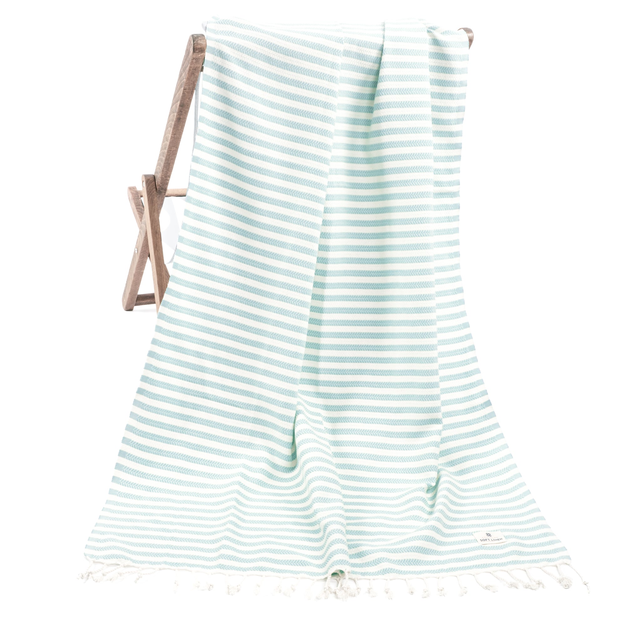 American-softlinen Turkish Peshtemal Beach Towels, Cotton 4 Pack, 40" x 70" Size, Swim Towels for Beach and Pool Towels