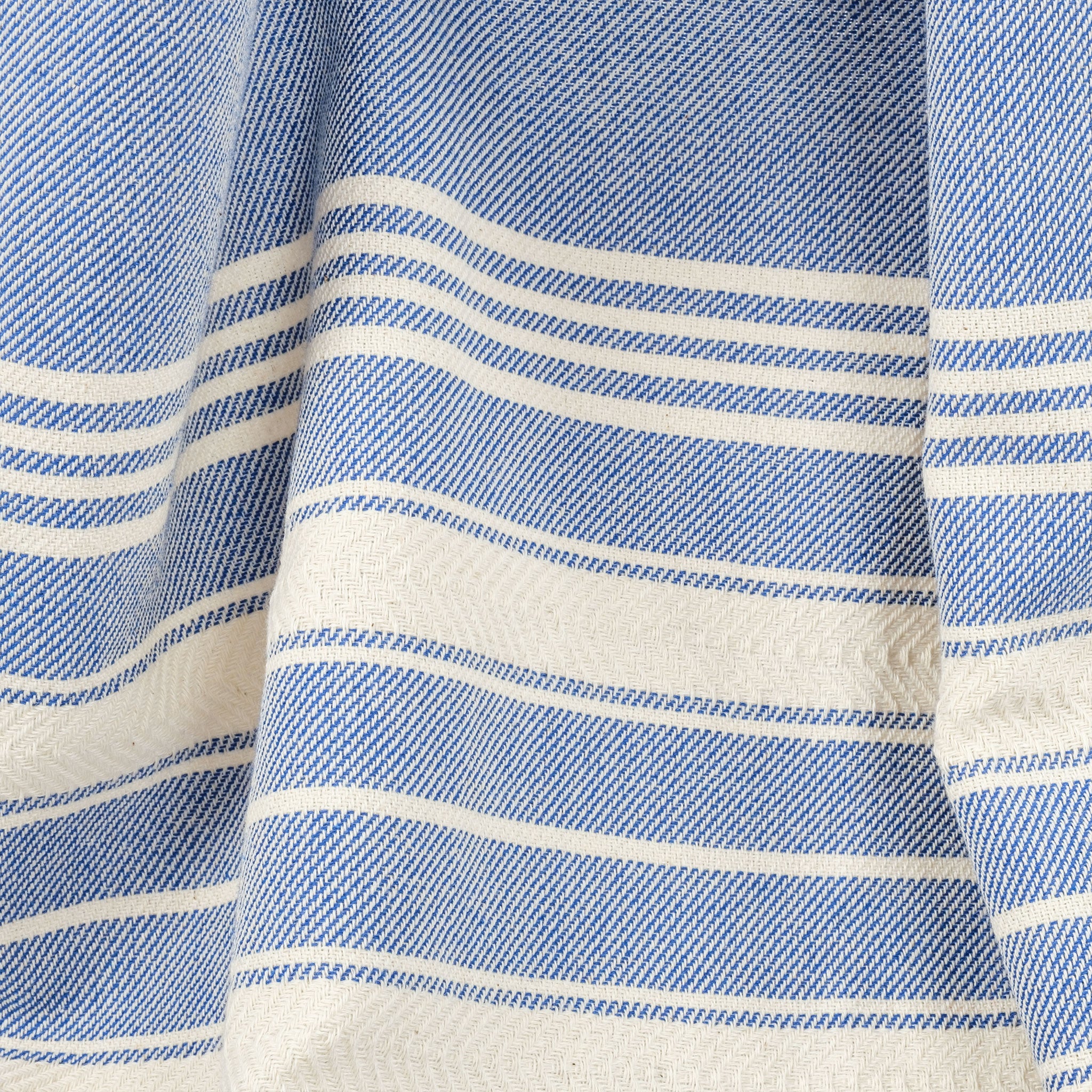 American-softlinen - 100% Cotton Turkish Peshtemal Towels 40x70 Inches - Blue - 2