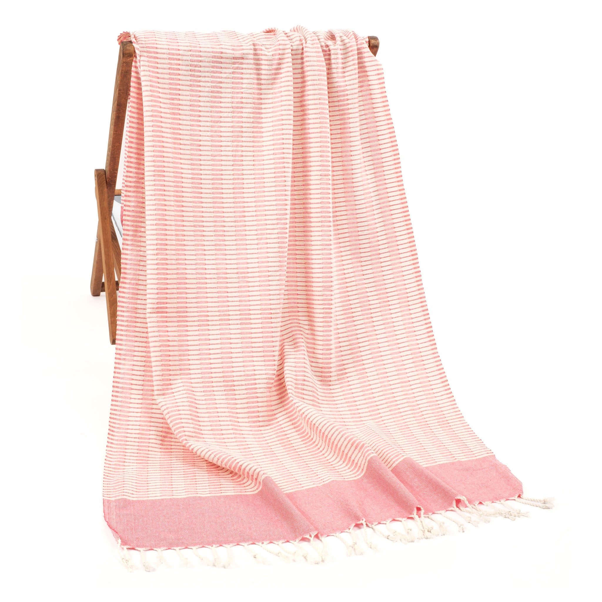 American-softlinen - 100% Cotton Turkish Peshtemal Towels 40x70 Inches - Coral - 1