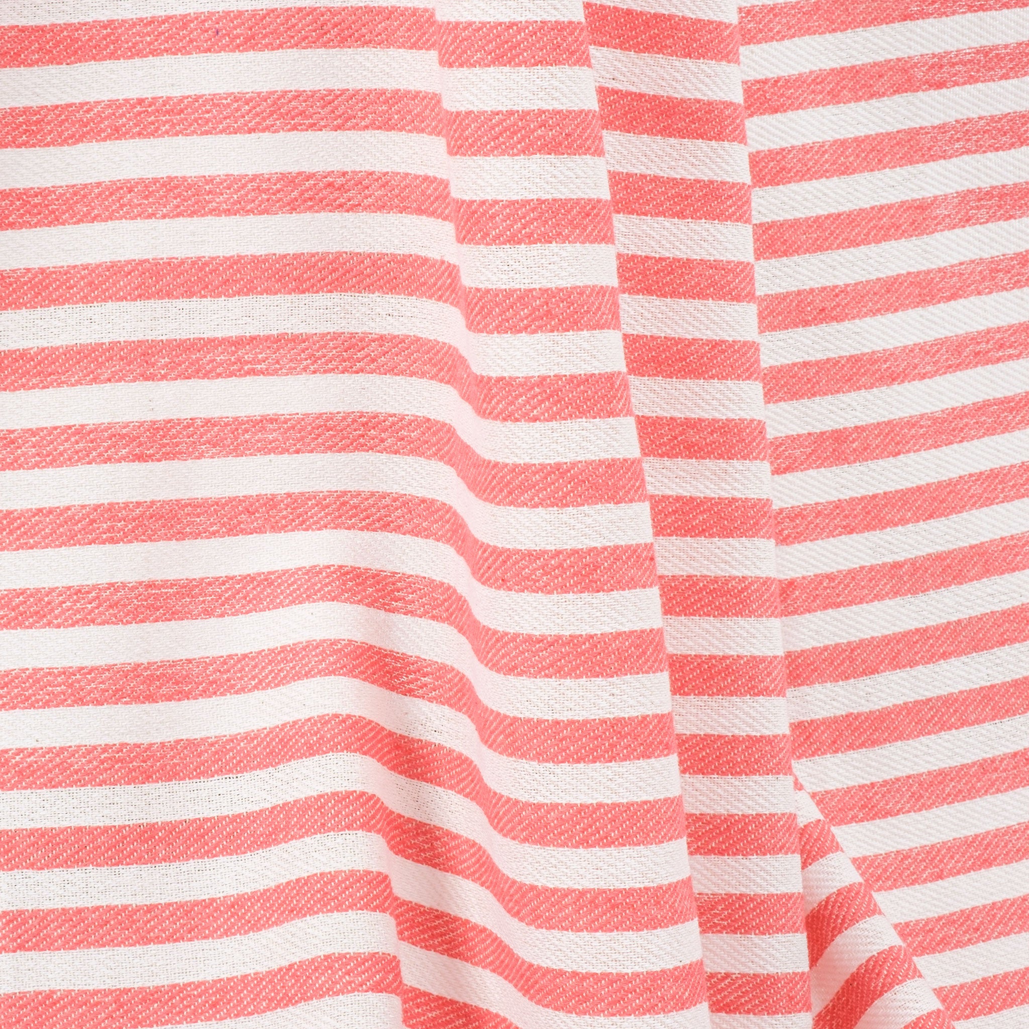 American-softlinen - 100% Cotton Turkish Peshtemal Towels 40x70 Inches - Coral-Stripe - 2