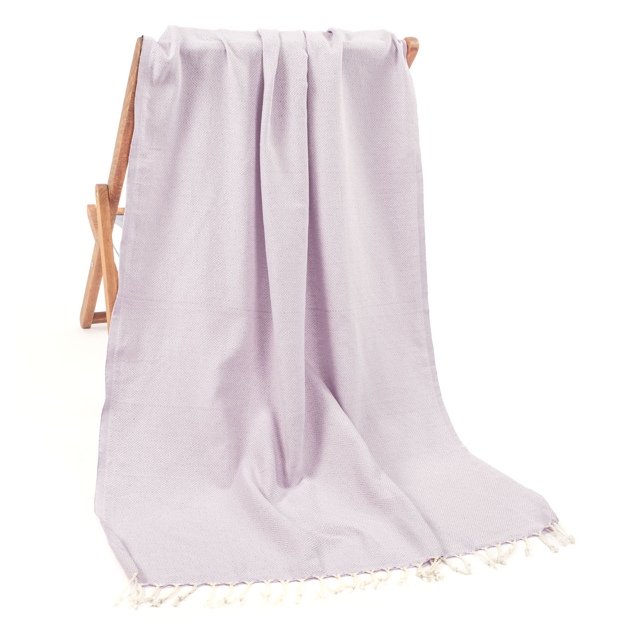 American-softlinen - 100% Cotton Turkish Peshtemal Towels 40x70 Inches - Lilac - 1