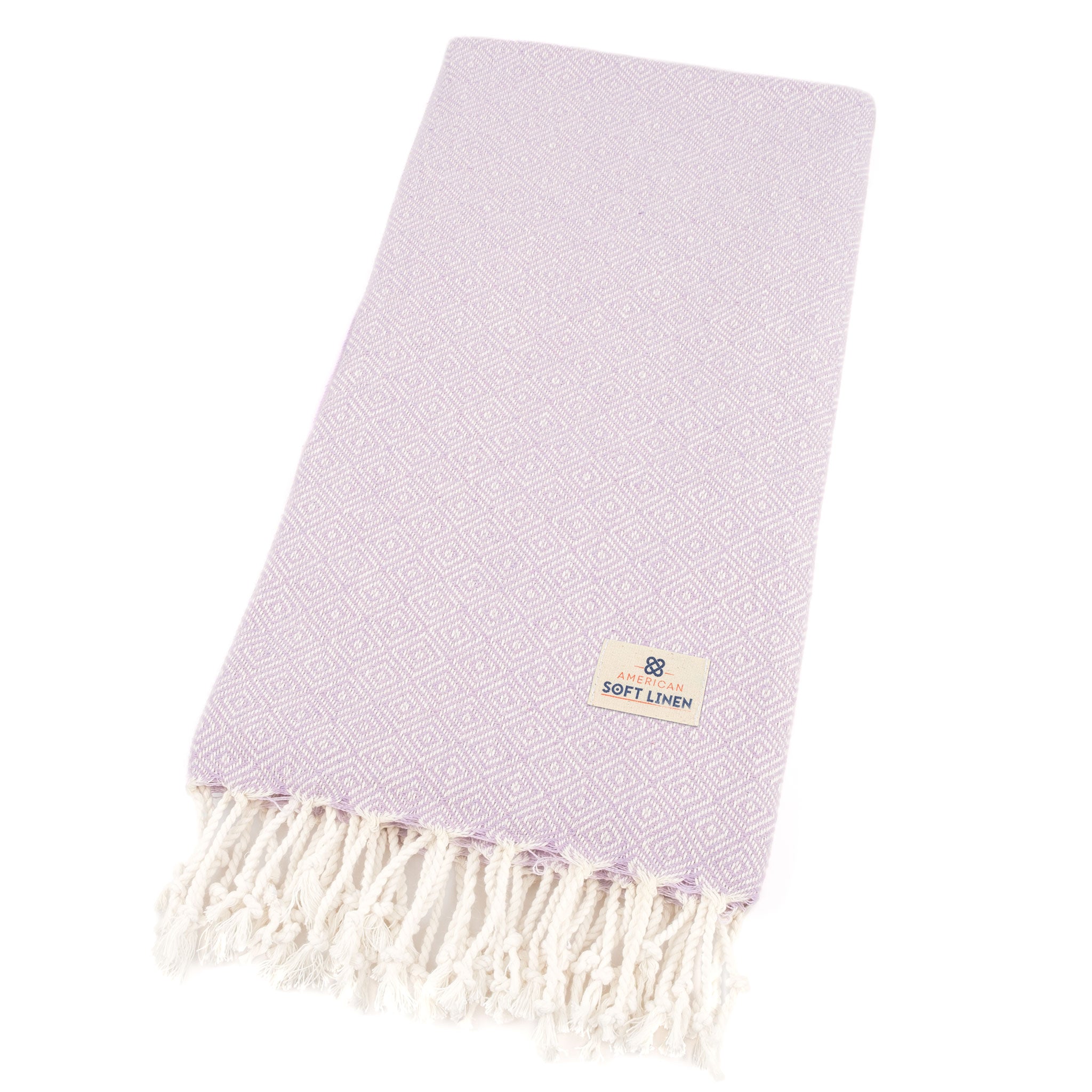 American-softlinen - 100% Cotton Turkish Peshtemal Towels 40x70 Inches - Lilac - 5