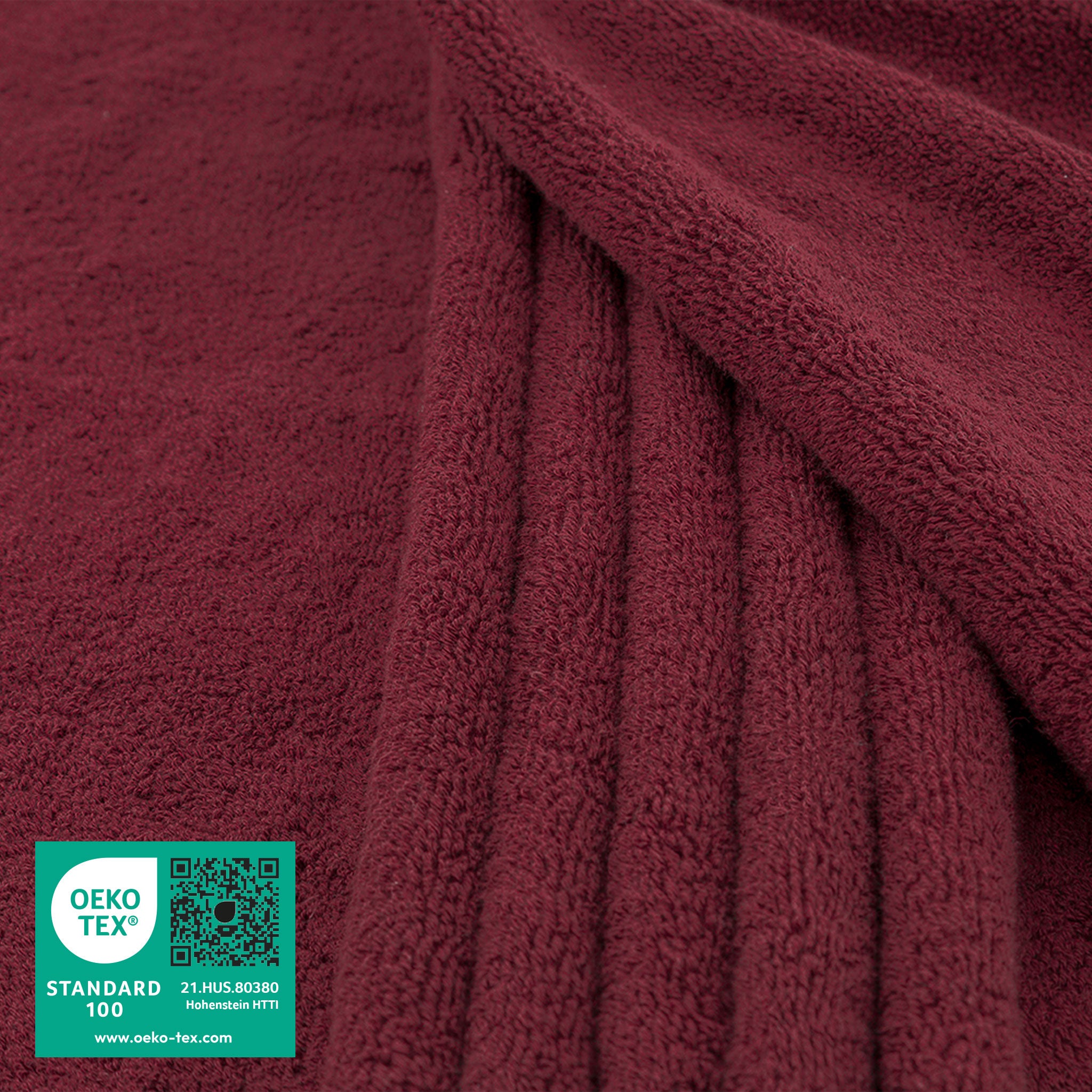 American-softlinen - 40x80 Inch Oversized Bath Sheet Turkish Bath Towel - 12 Piece Case Pack - Bordeaux-Red - 2