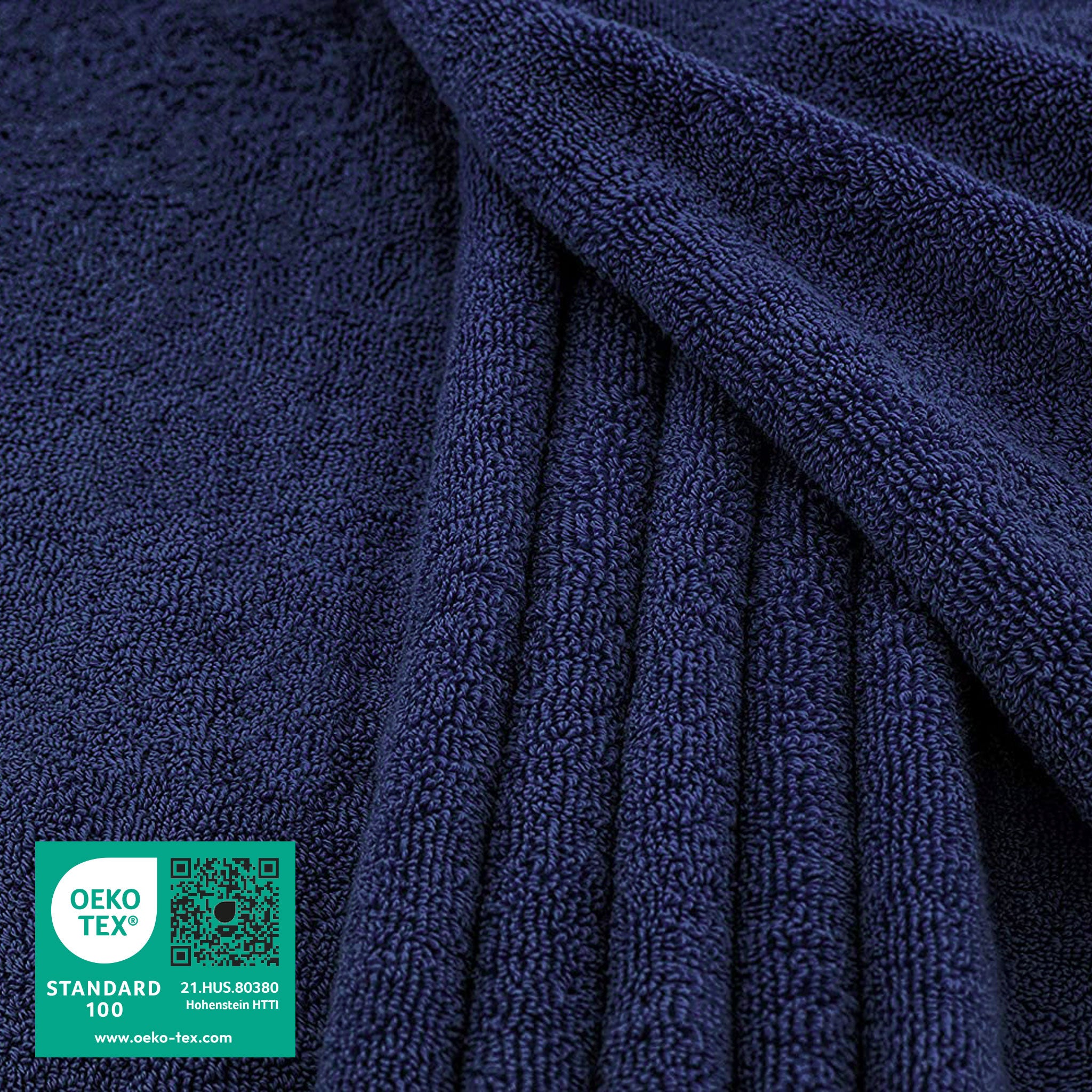 American-softlinen - 40x80 Inch Oversized Bath Sheet Turkish Bath Towel - 12 Piece Case Pack - Navy-Blue - 2