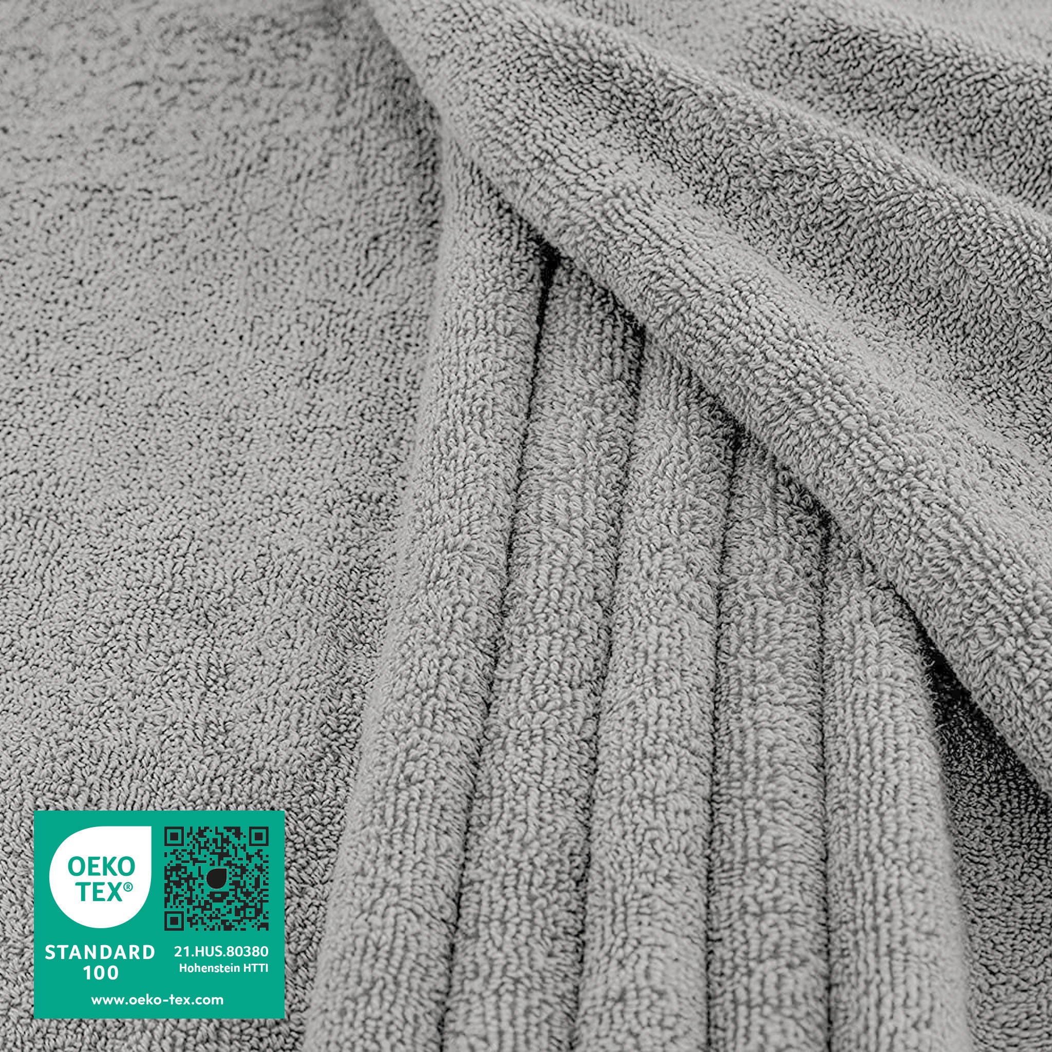 American-softlinen - 40x80 Inch Oversized Bath Sheet Turkish Bath Towel - 12 Piece Case Pack - Rockridge-Gray - 2