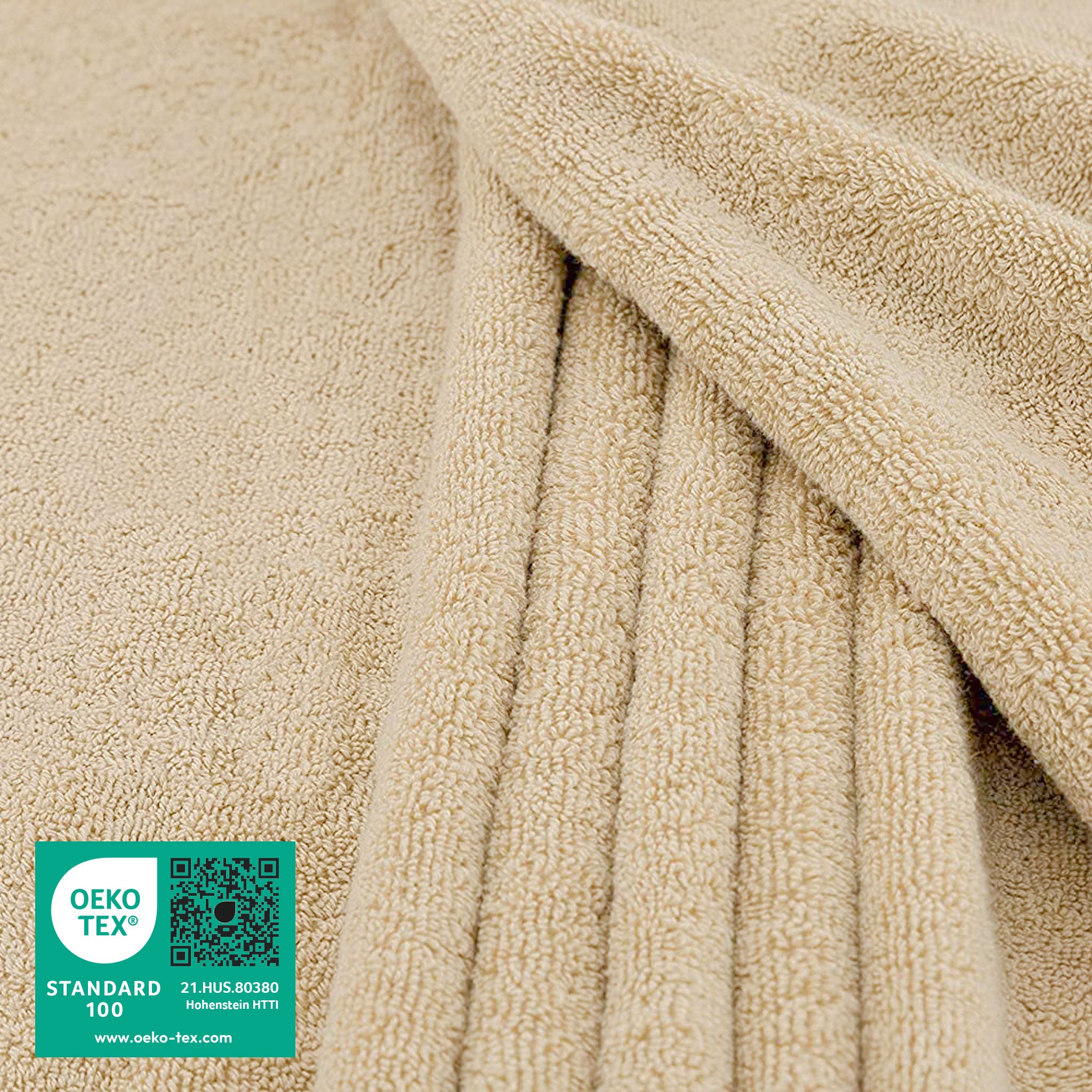 American-softlinen - 40x80 Inch Oversized Bath Sheet Turkish Bath Towel - 12 Piece Case Pack - Sand-Taupe - 2