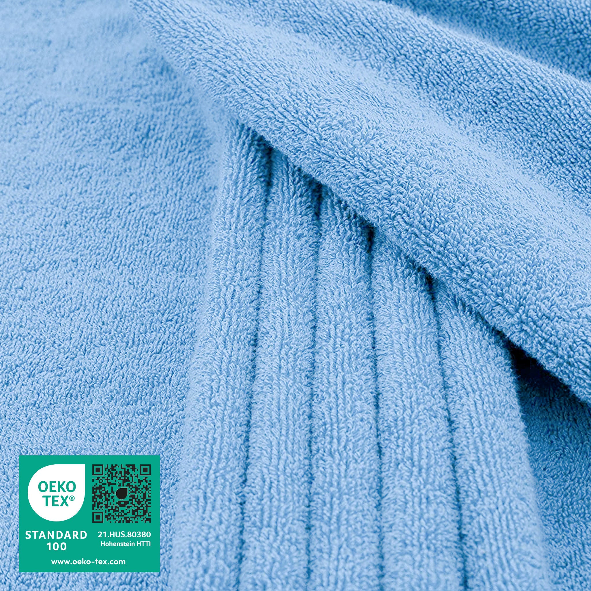 American-softlinen - 40x80 Inch Oversized Bath Sheet Turkish Bath Towel - 12 Piece Case Pack - Sky-Blue - 2