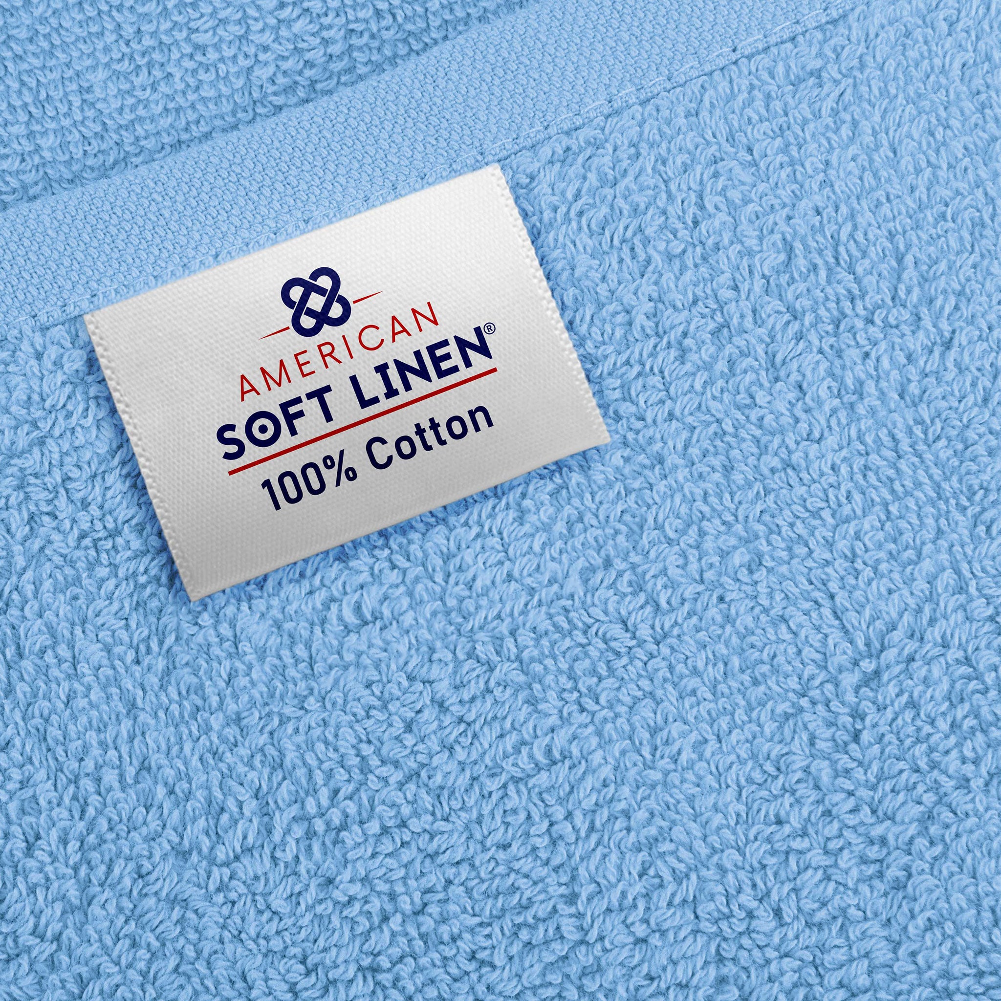 American-softlinen - 40x80 Inch Oversized Bath Sheet Turkish Bath Towel - 12 Piece Case Pack - Sky-Blue - 5