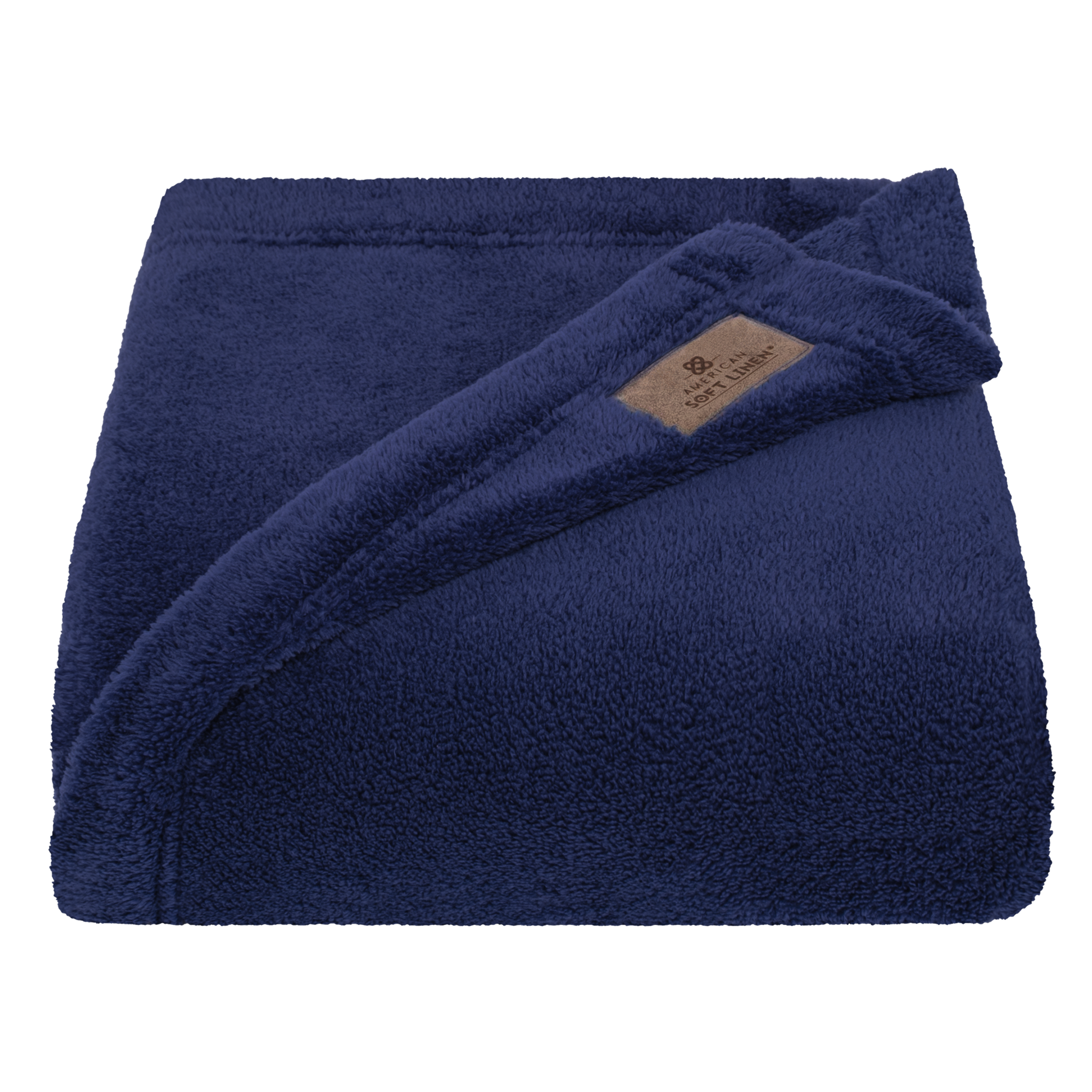 American-softlinen - Bedding Fleece Blanket - Throw Size 50x60 inches - Navy-Blue - 3