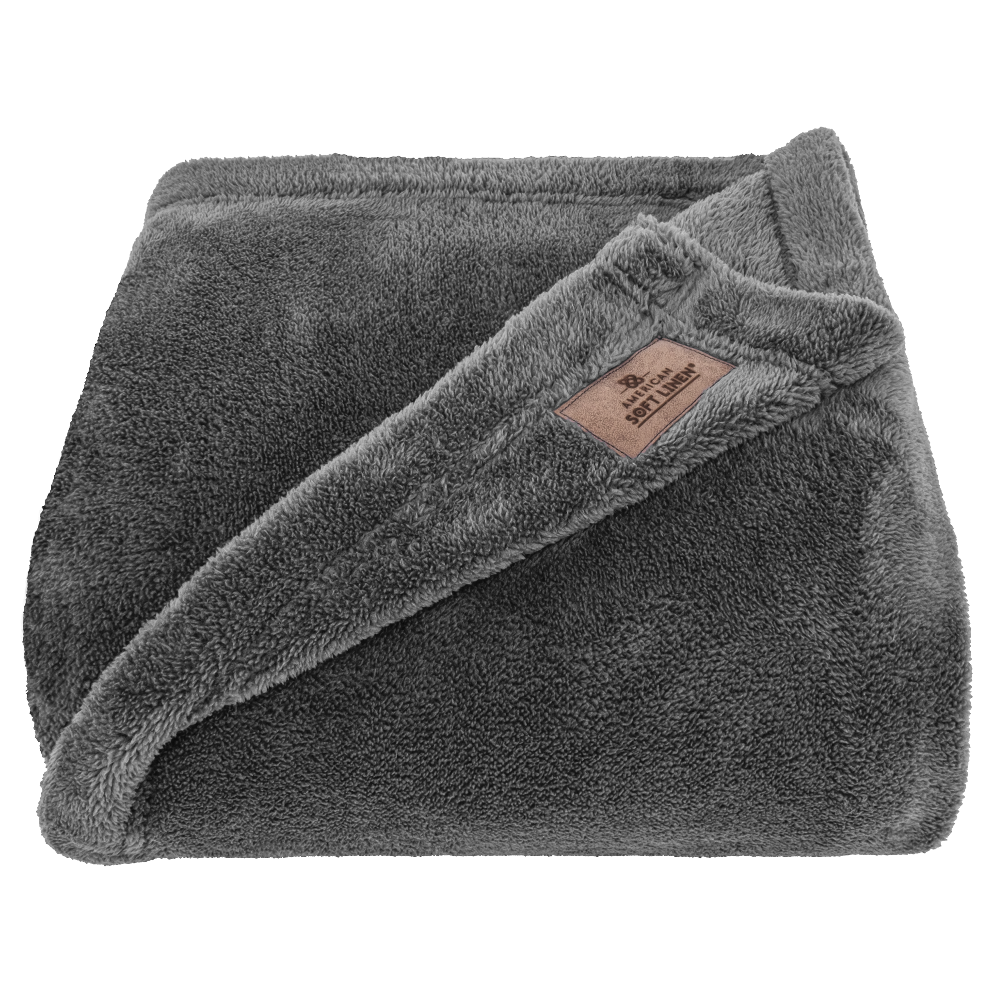 American-softlinen - Bedding Fleece Blanket - Twin Size 60x80 inches - Gray - 3