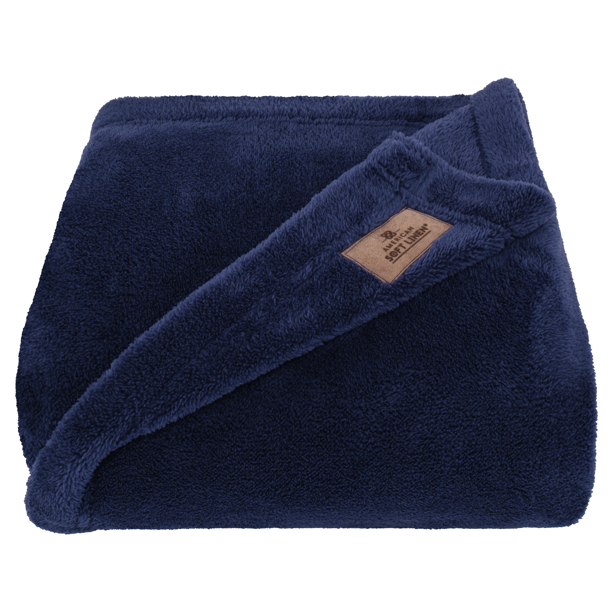 American-softlinen - Bedding Fleece Blanket - Twin Size 60x80 inches - Navy-Blue - 3