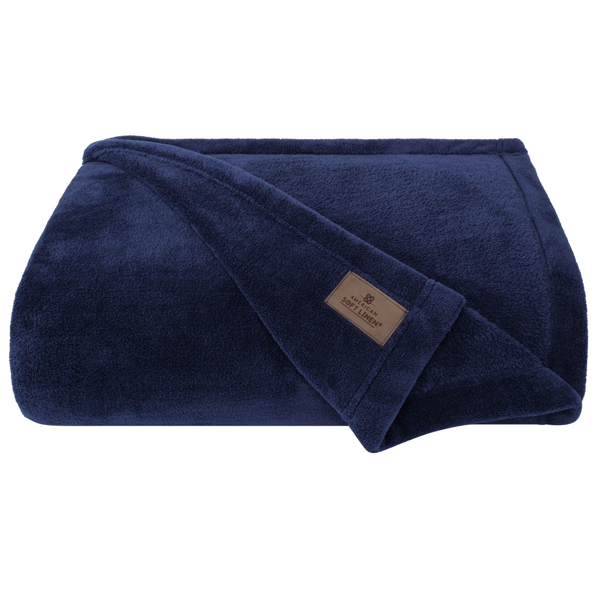 American-softlinen - Bedding Fleece Blanket - Wholesale - 9 Set Case Pack - Queen Size 85x90 inches - Navy-Blue - 3