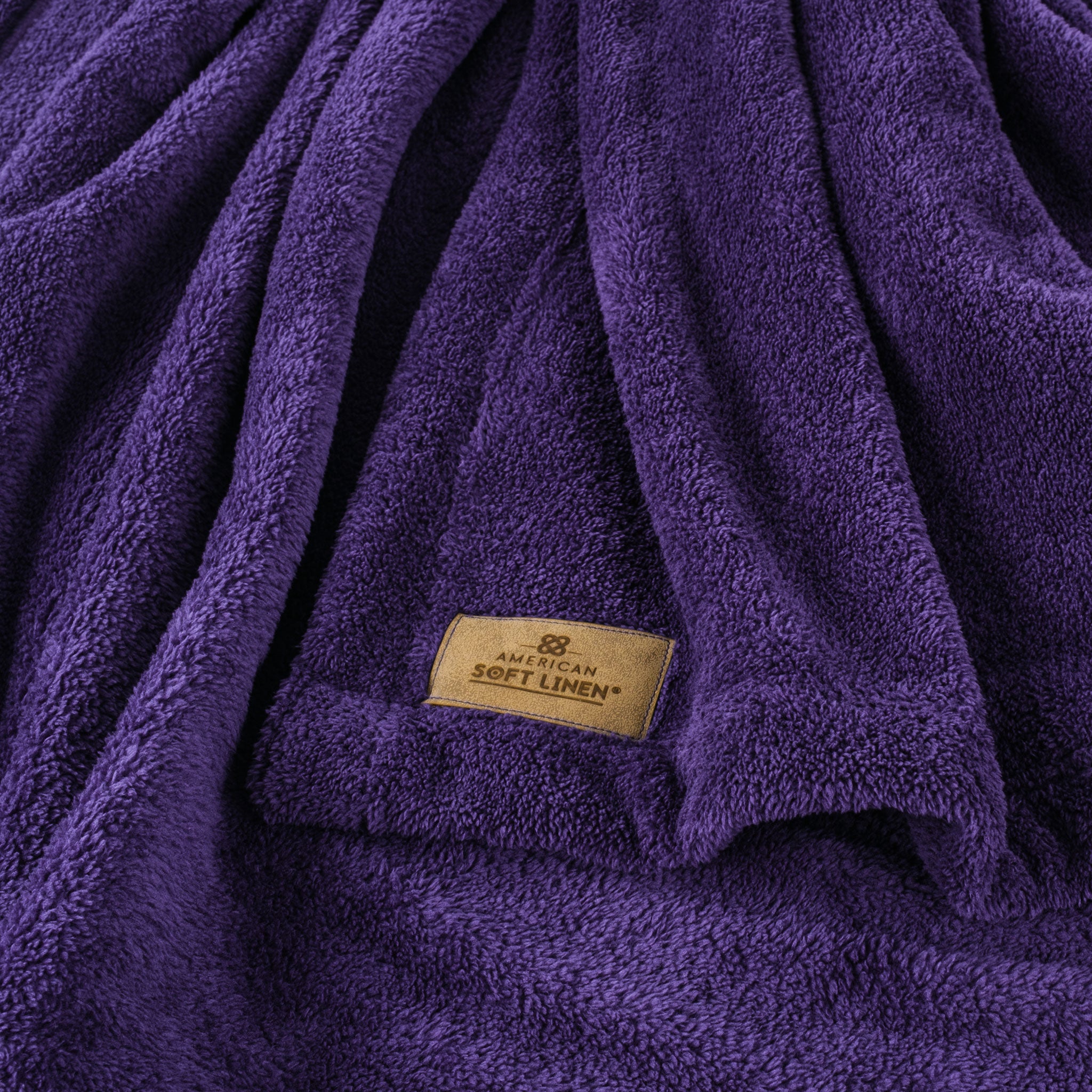 American-softlinen - Bedding Fleece Blanket - Wholesale - 9 Set Case Pack - Queen Size 85x90 inches - Purple - 4